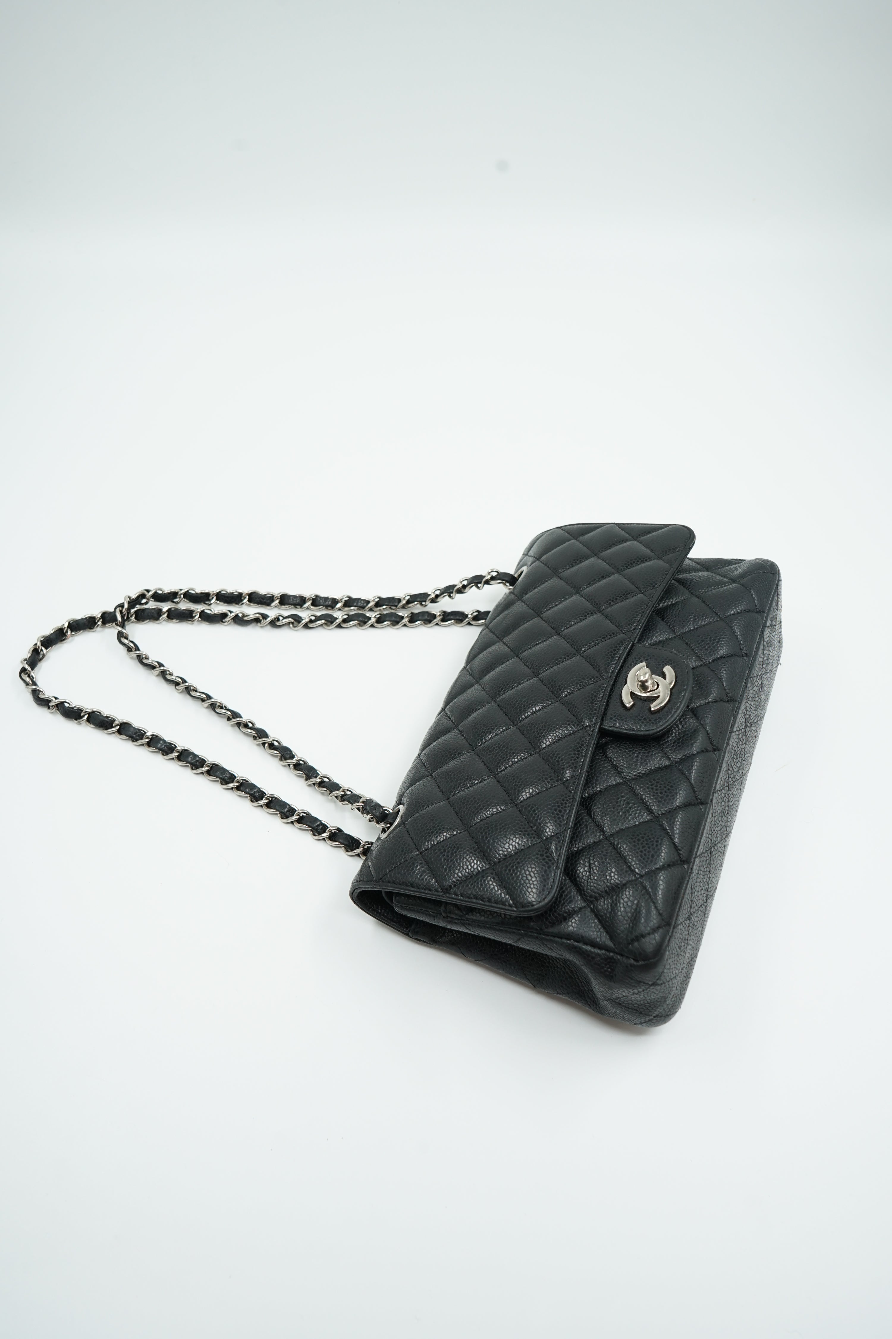 Chanel Caviar Leather Medium Double Flap Bag