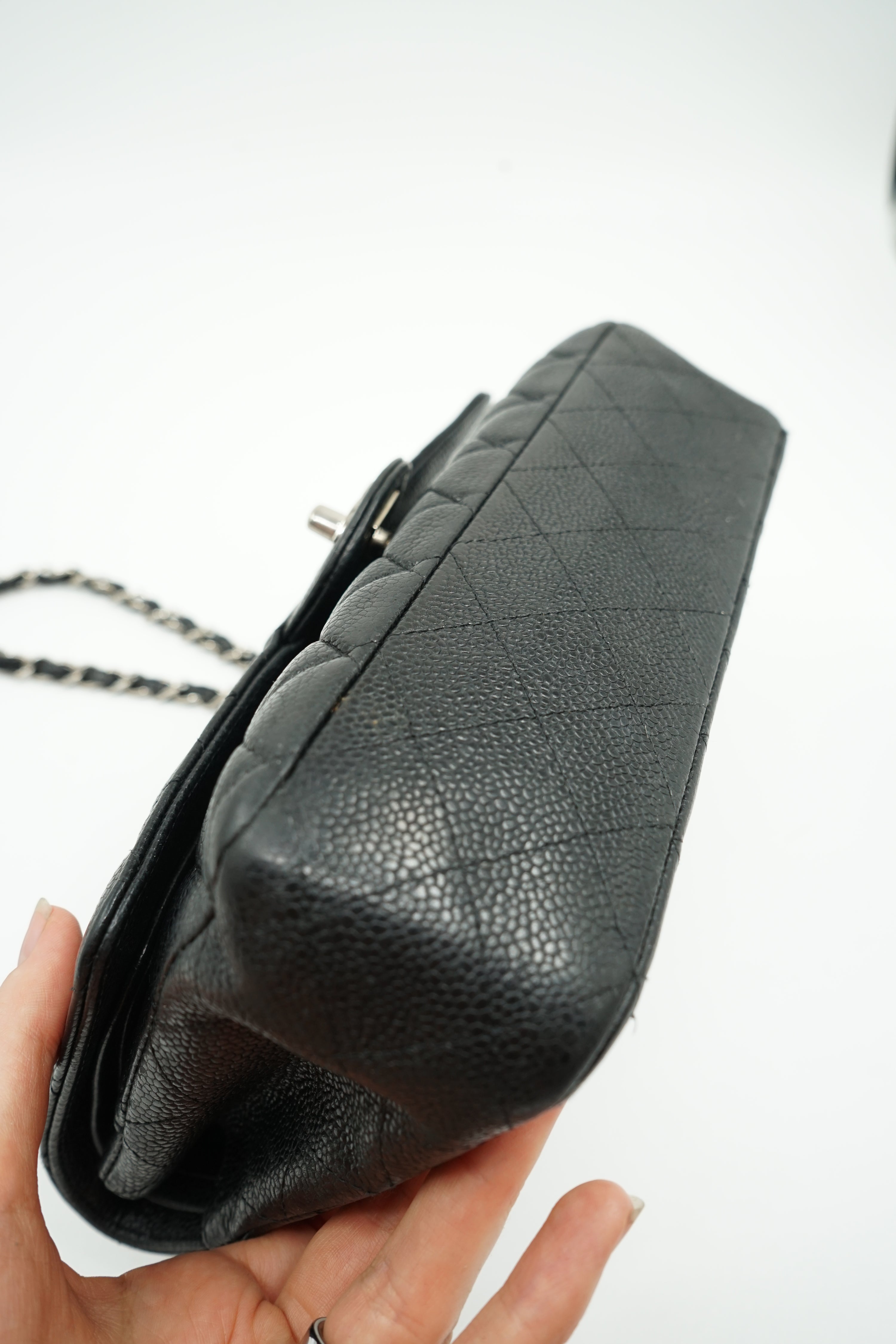 Chanel Caviar Leather Medium Double Flap Bag