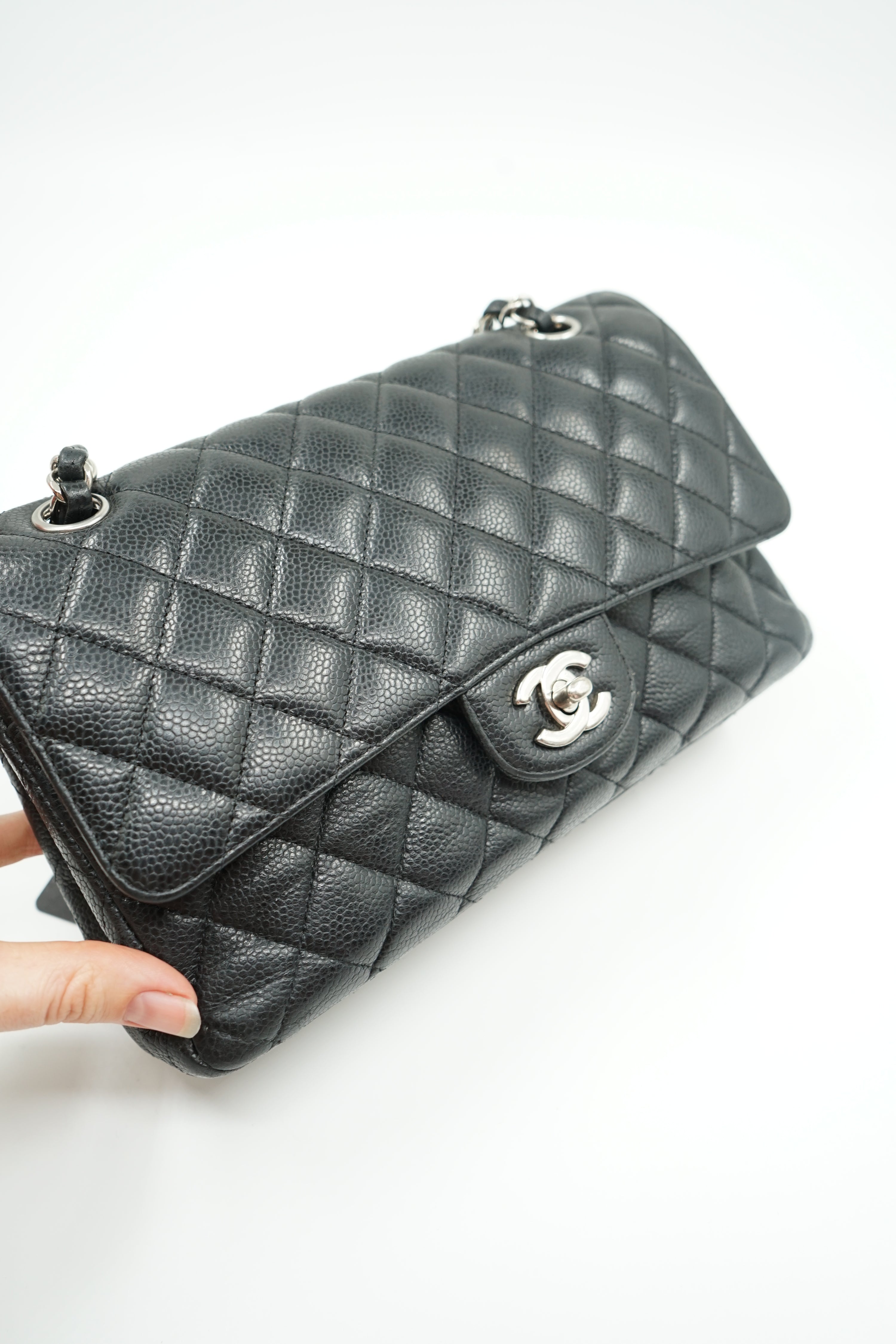 Chanel Caviar Leather Medium Double Flap Bag