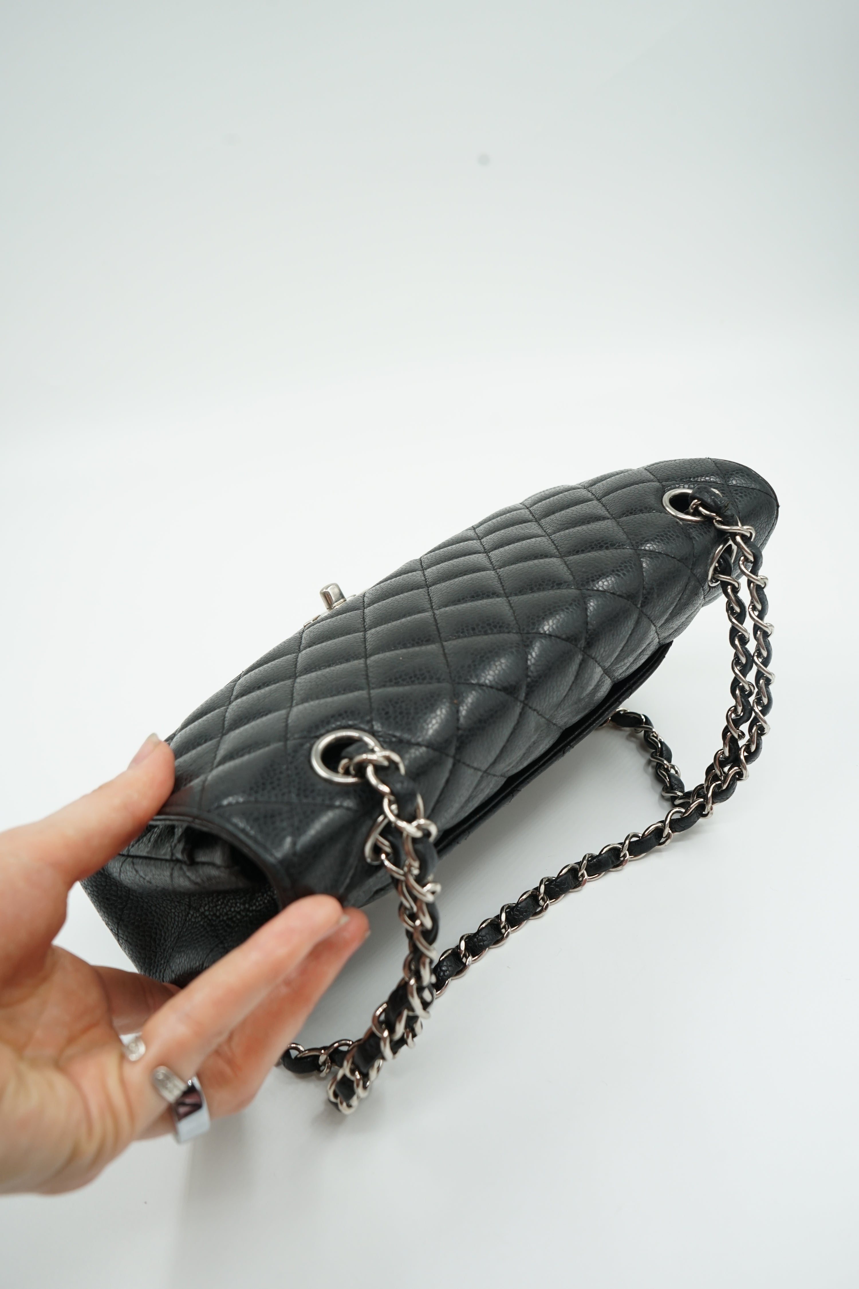 Chanel Caviar Leather Medium Double Flap Bag