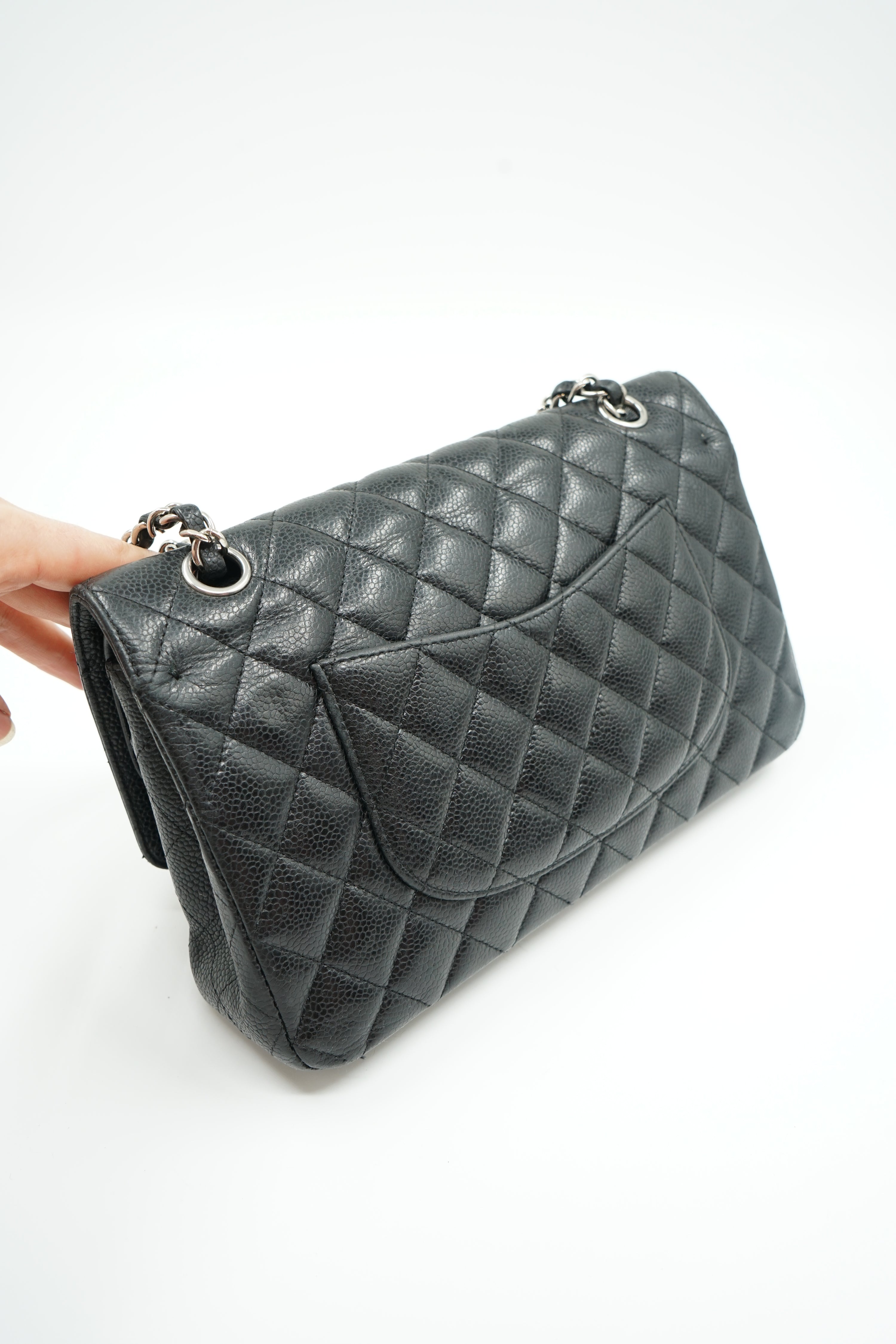 Chanel Caviar Leather Medium Double Flap Bag