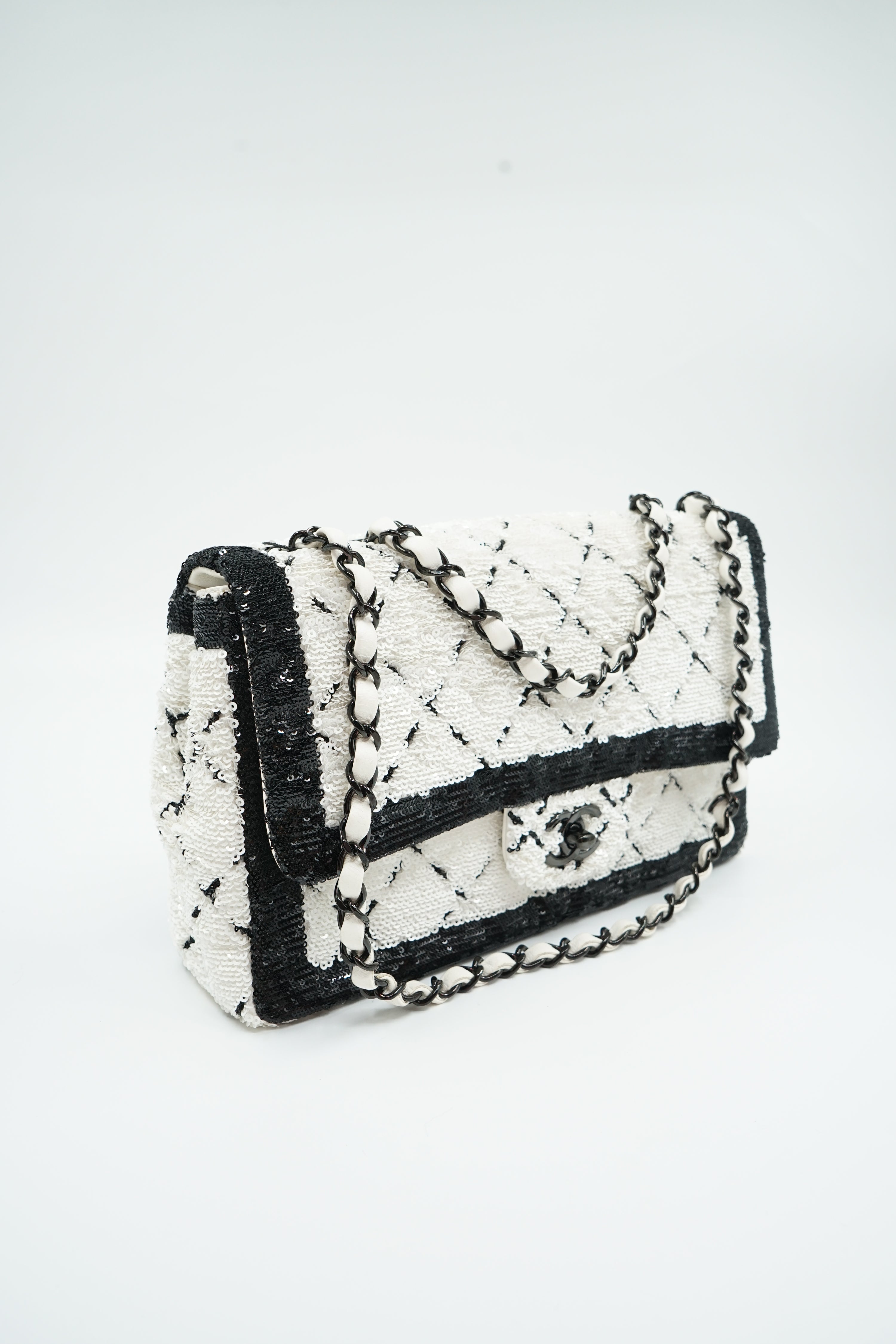 Chanel Medium Sequin Matelassé Single Flap Bag