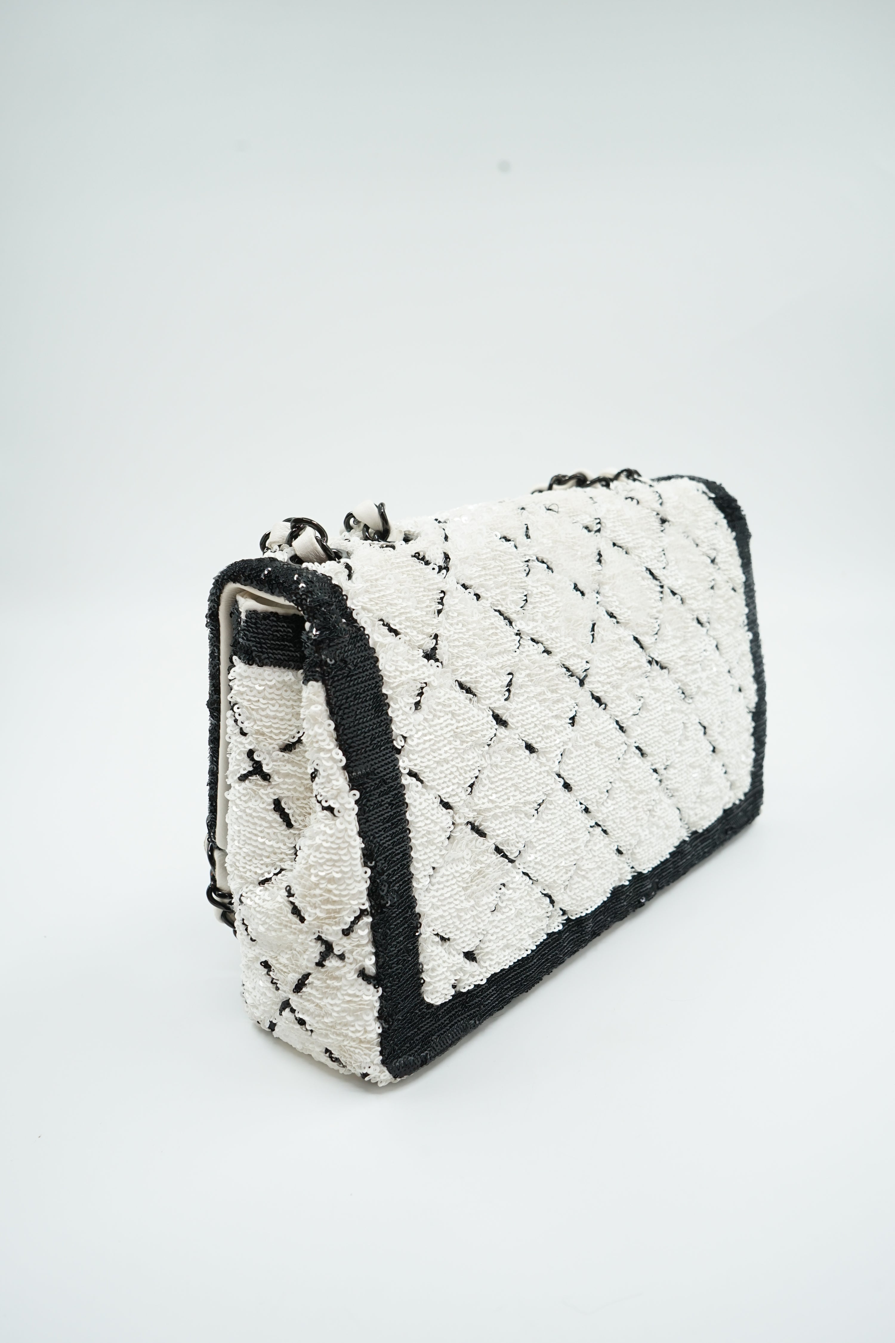 Chanel Medium Sequin Matelassé Single Flap Bag