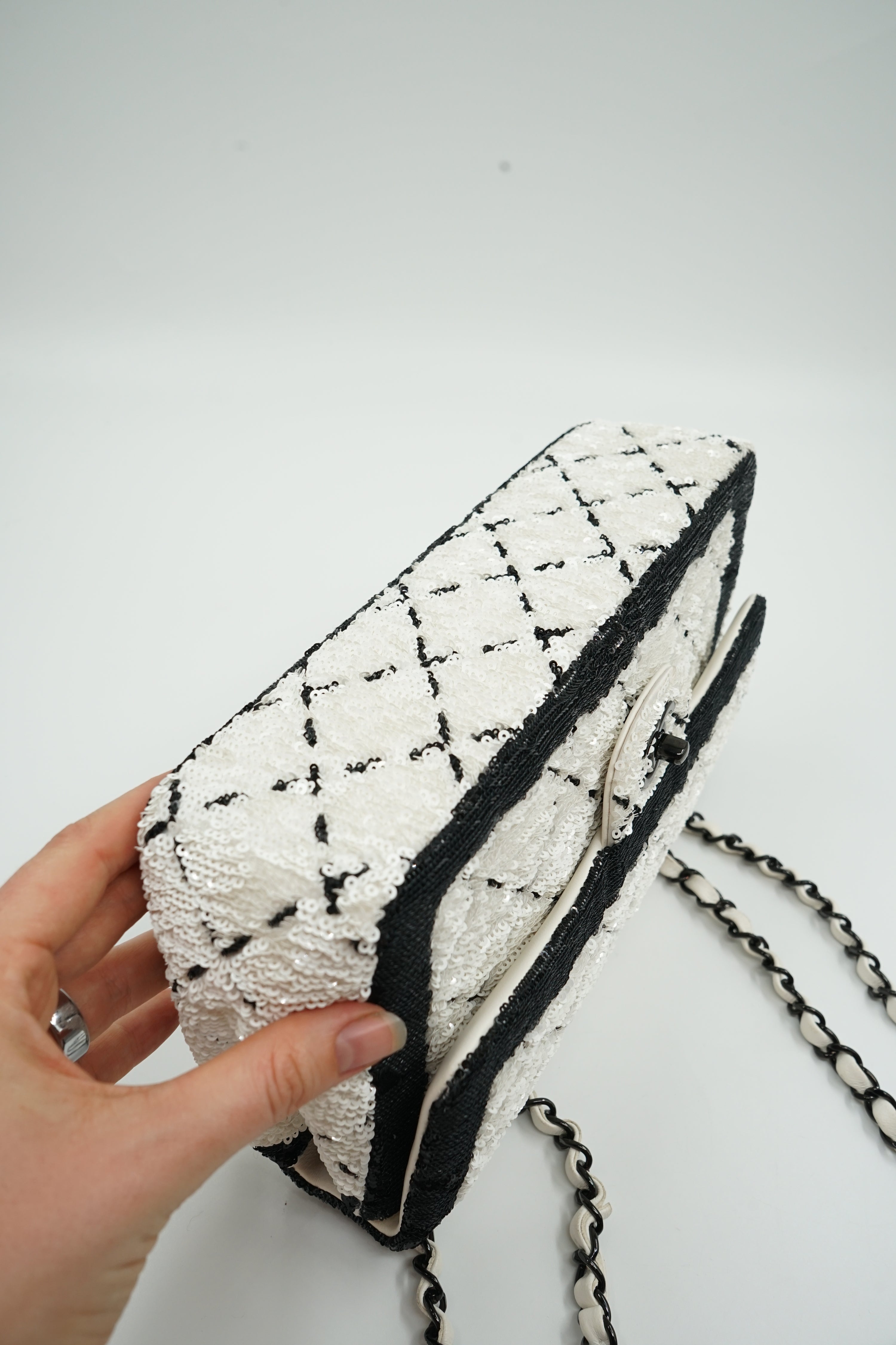 Chanel Medium Sequin Matelassé Single Flap Bag