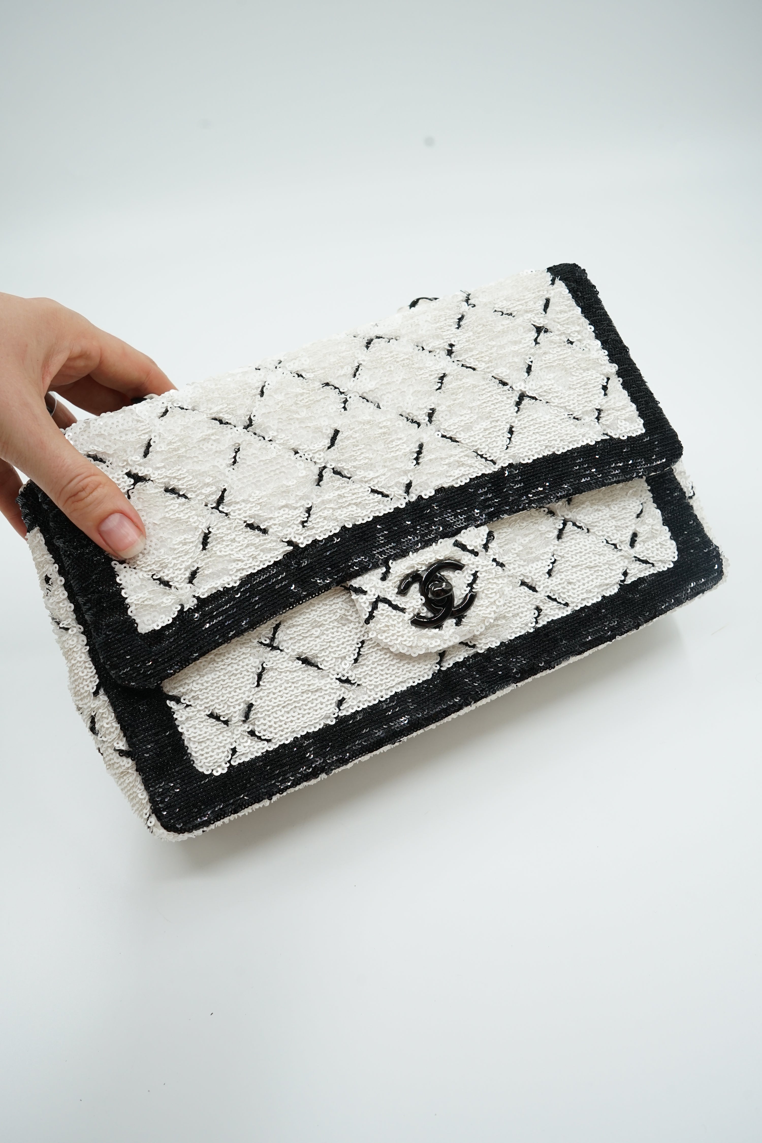 Chanel Medium Sequin Matelassé Single Flap Bag