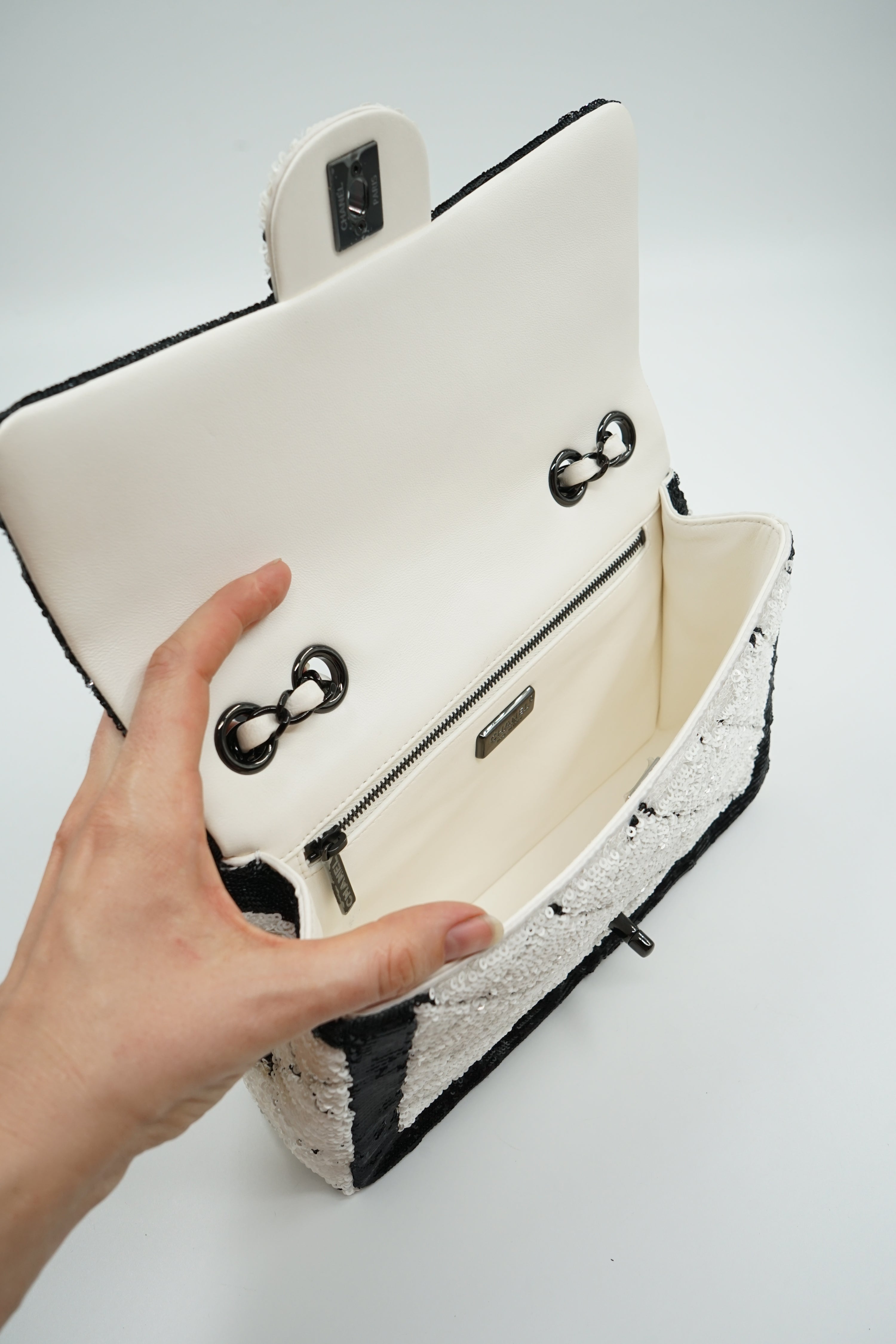 Chanel Medium Sequin Matelassé Single Flap Bag