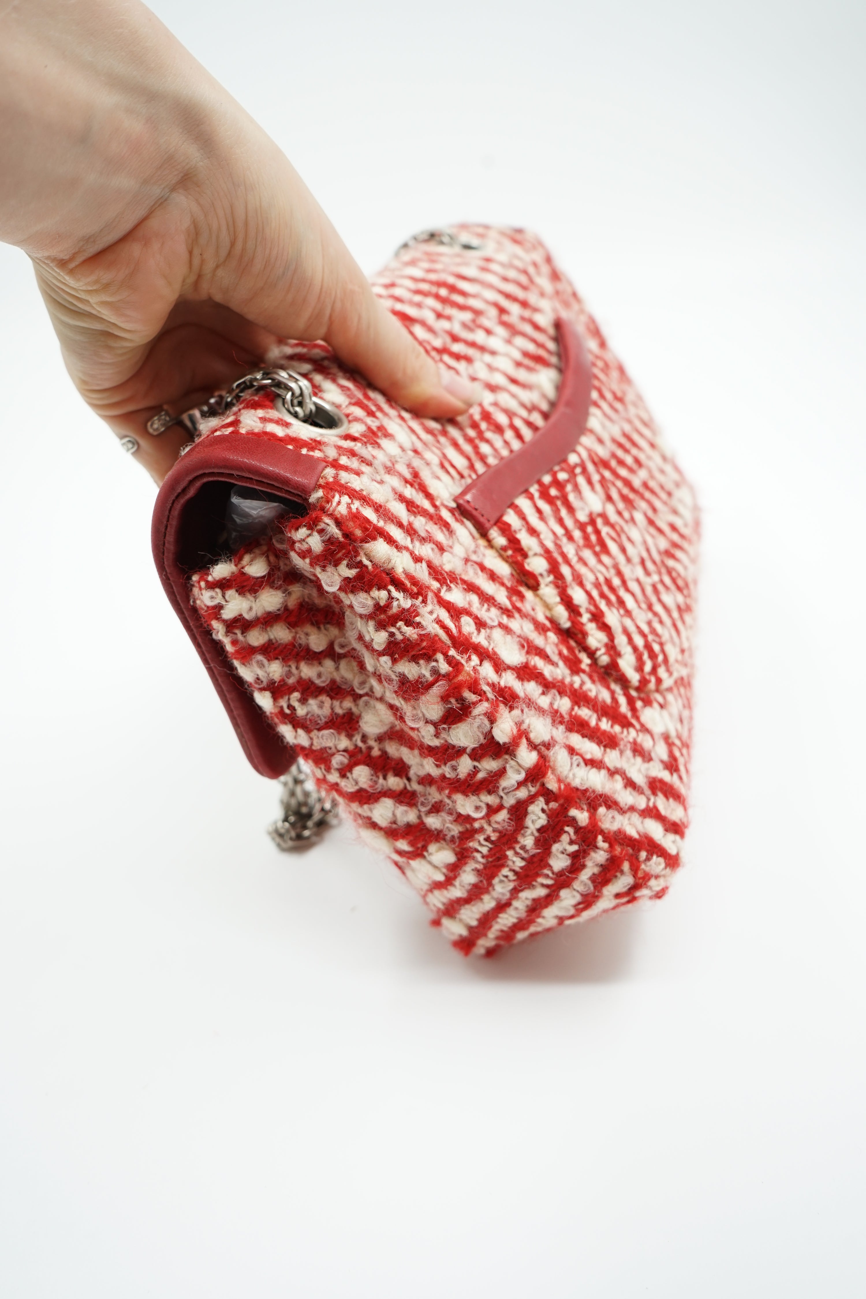 Chanel Medium Chevron Tweed Flap Bag