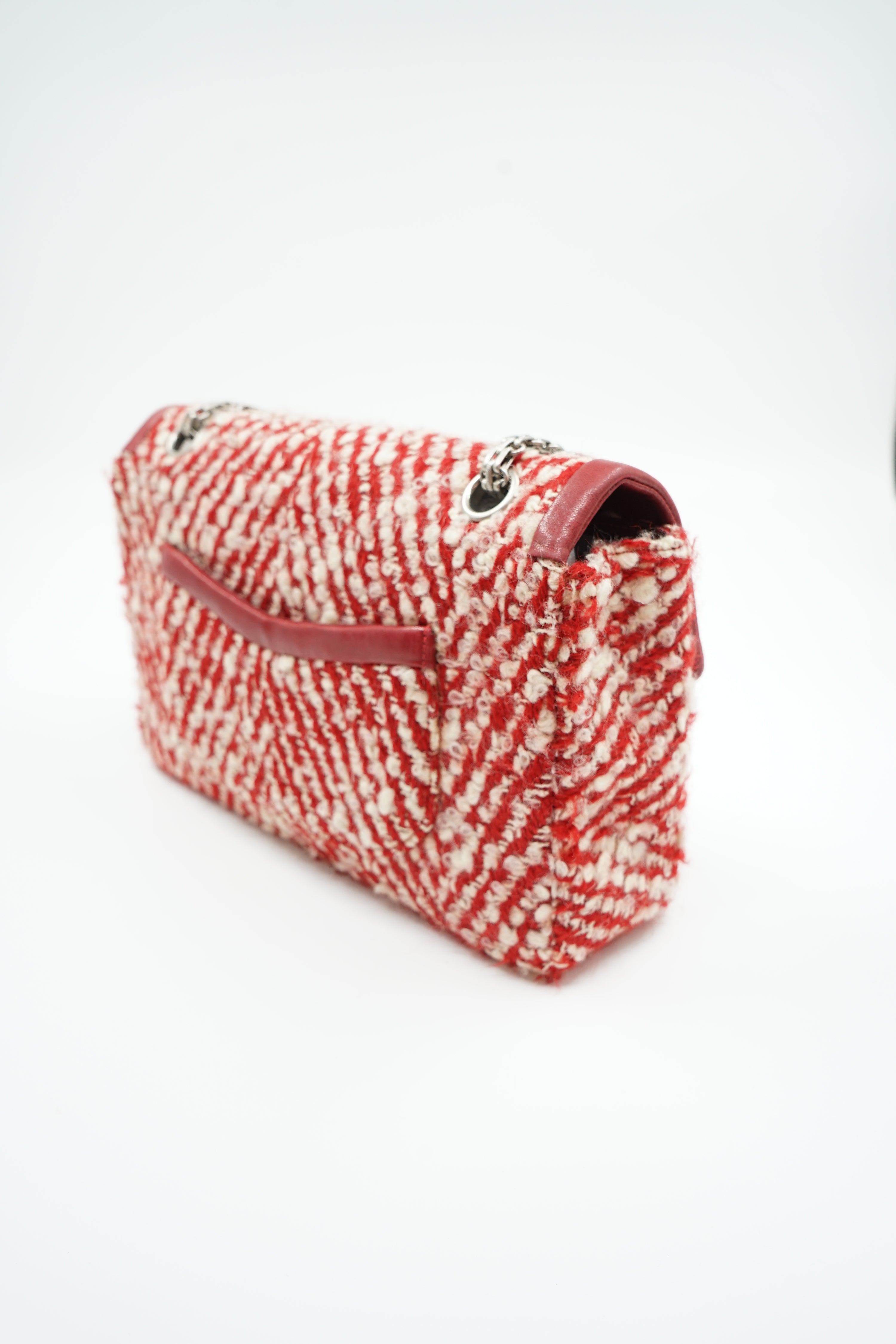 Chanel Medium Chevron Tweed Flap Bag