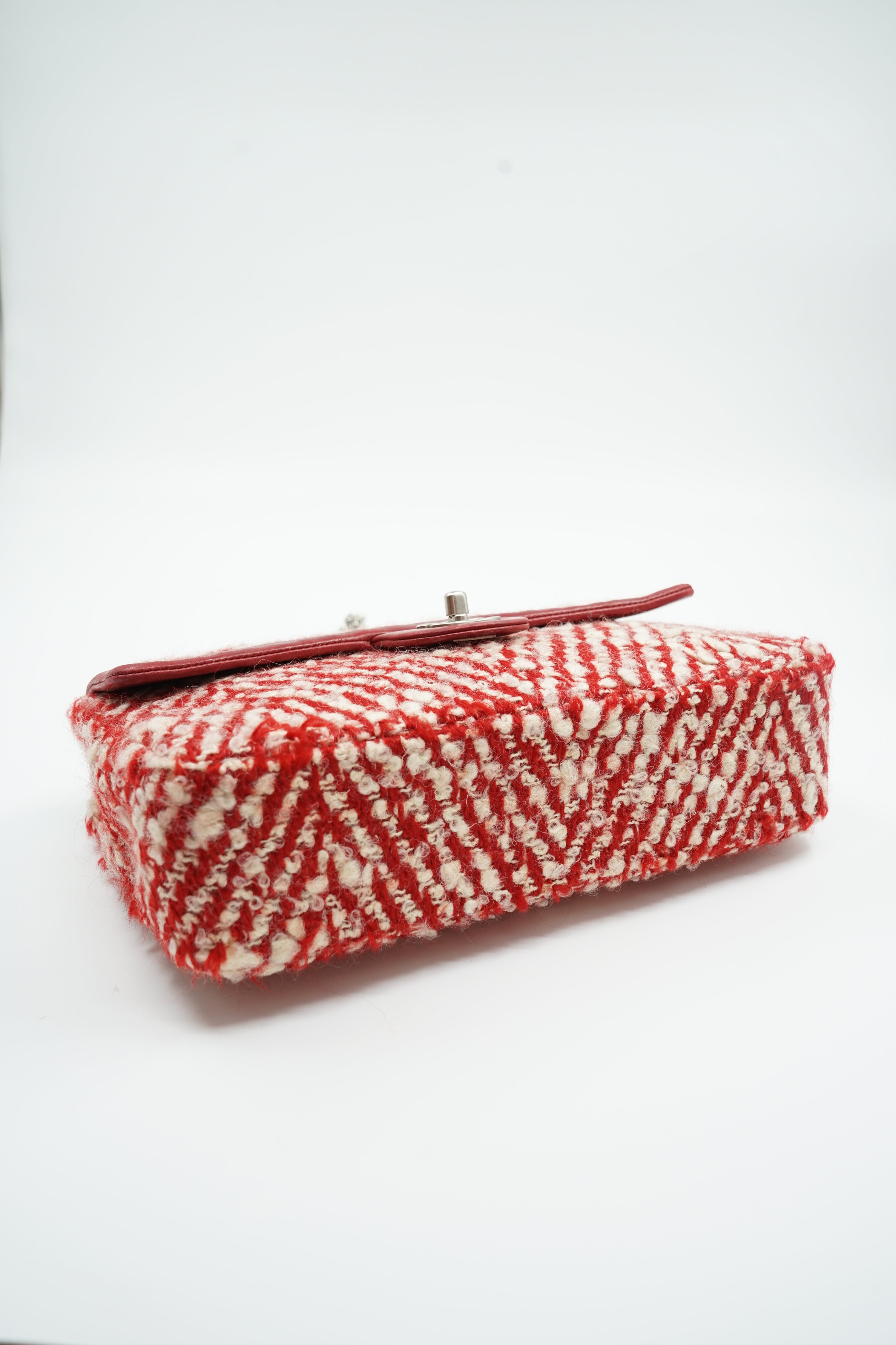 Chanel Medium Chevron Tweed Flap Bag