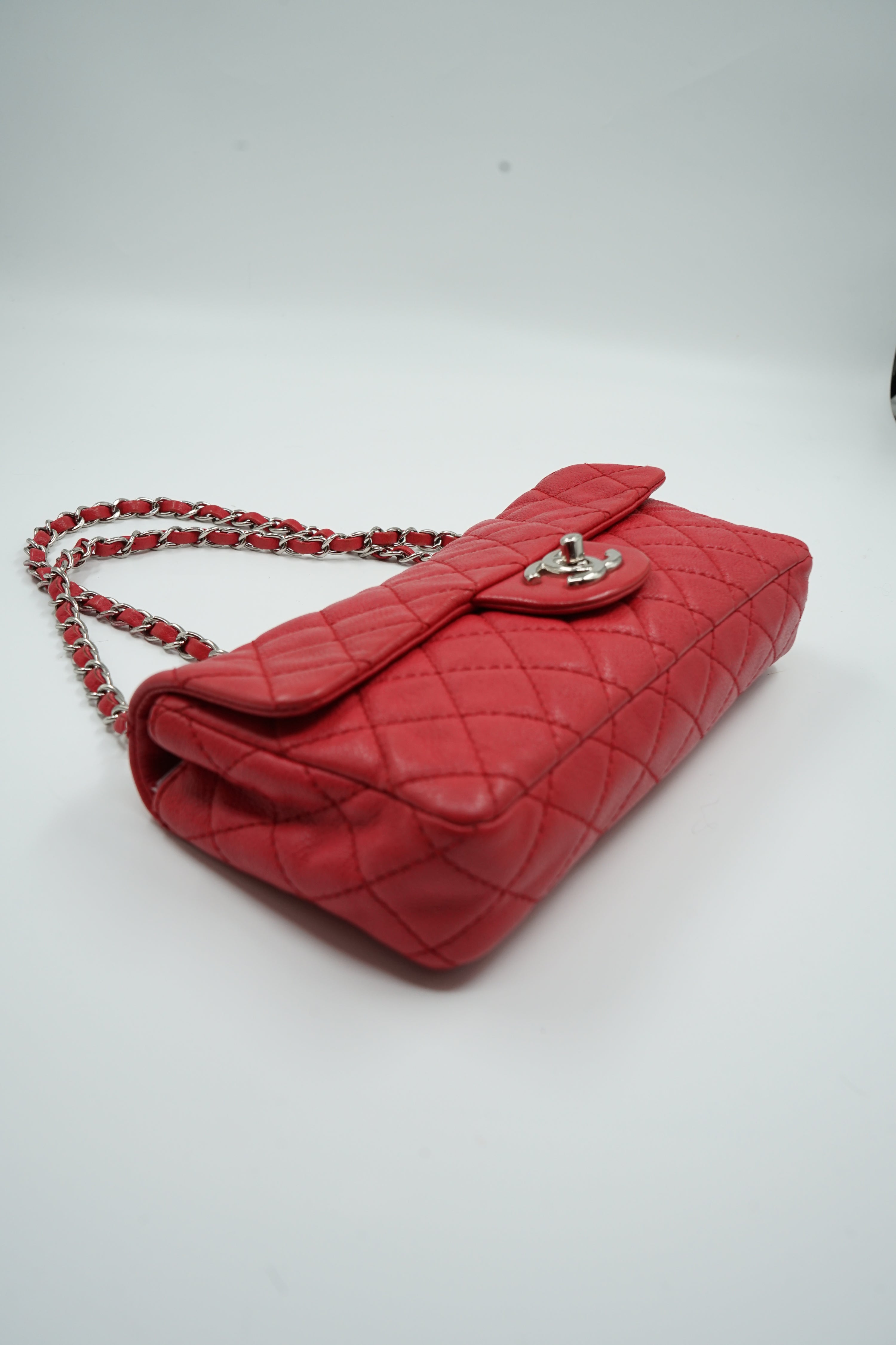 Chanel East West Red Caviar Leather