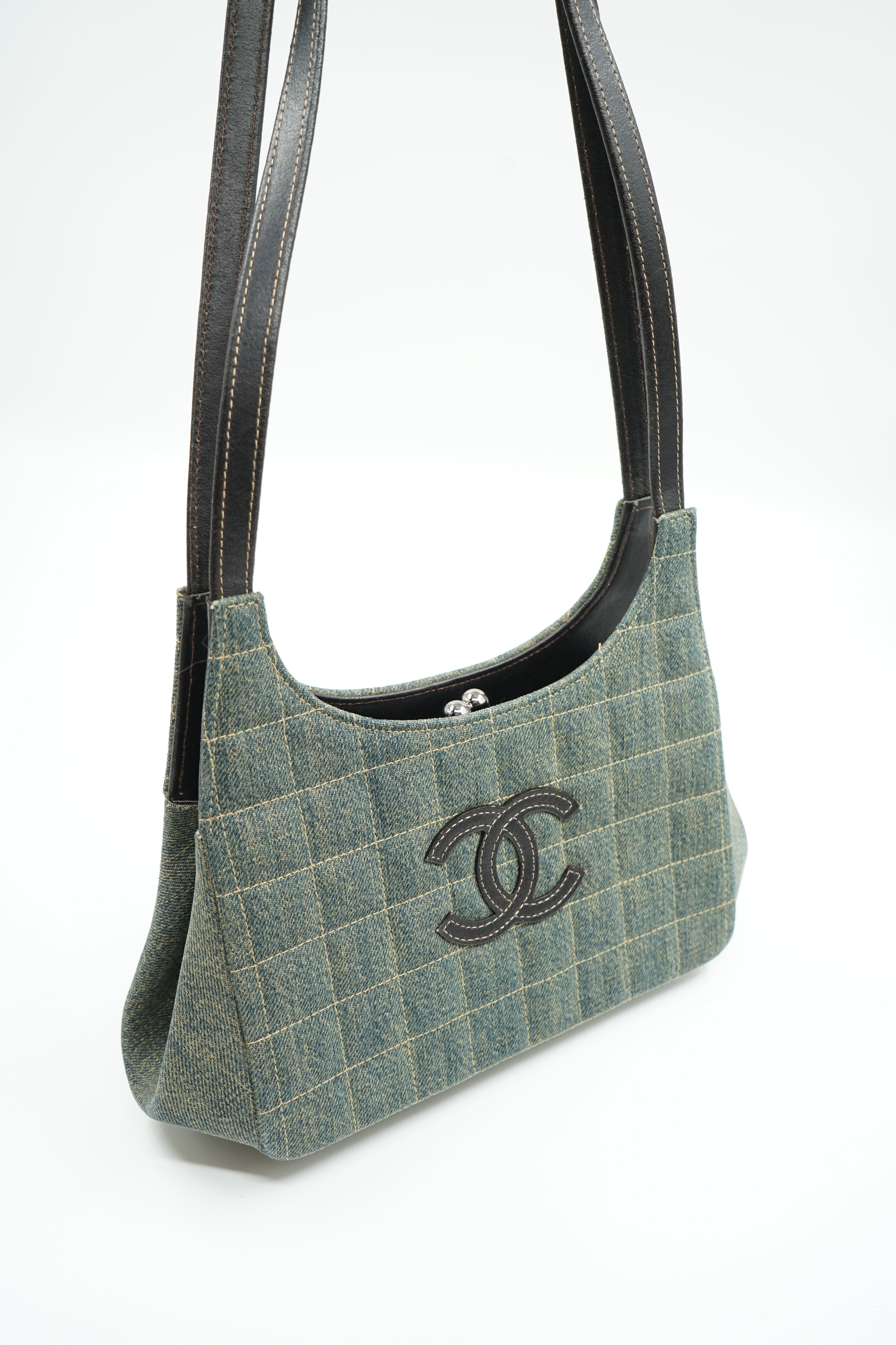 Chanel CC Chocolate Bag Denim Shoulder Bag