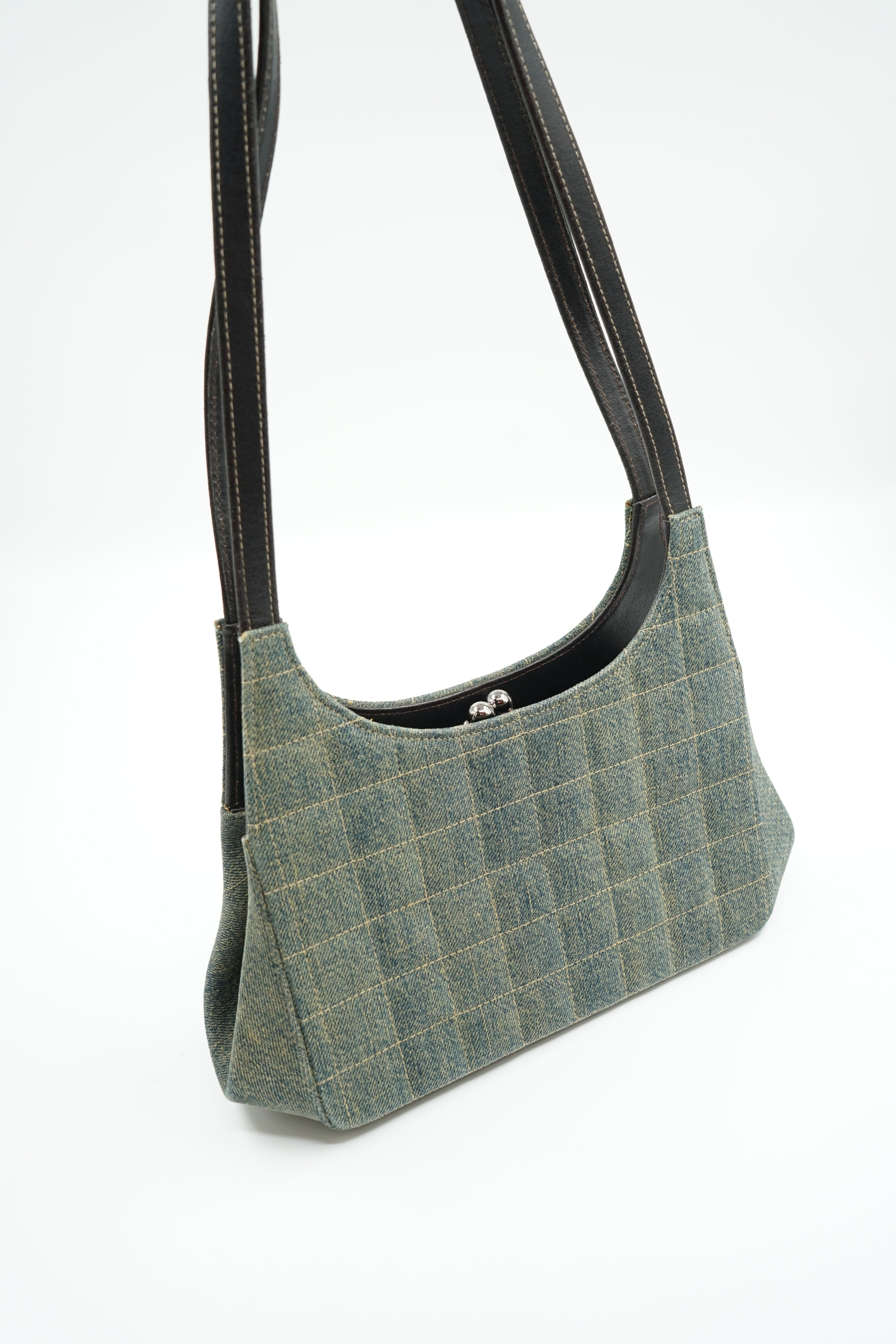 Chanel CC Chocolate Bag Denim Shoulder Bag