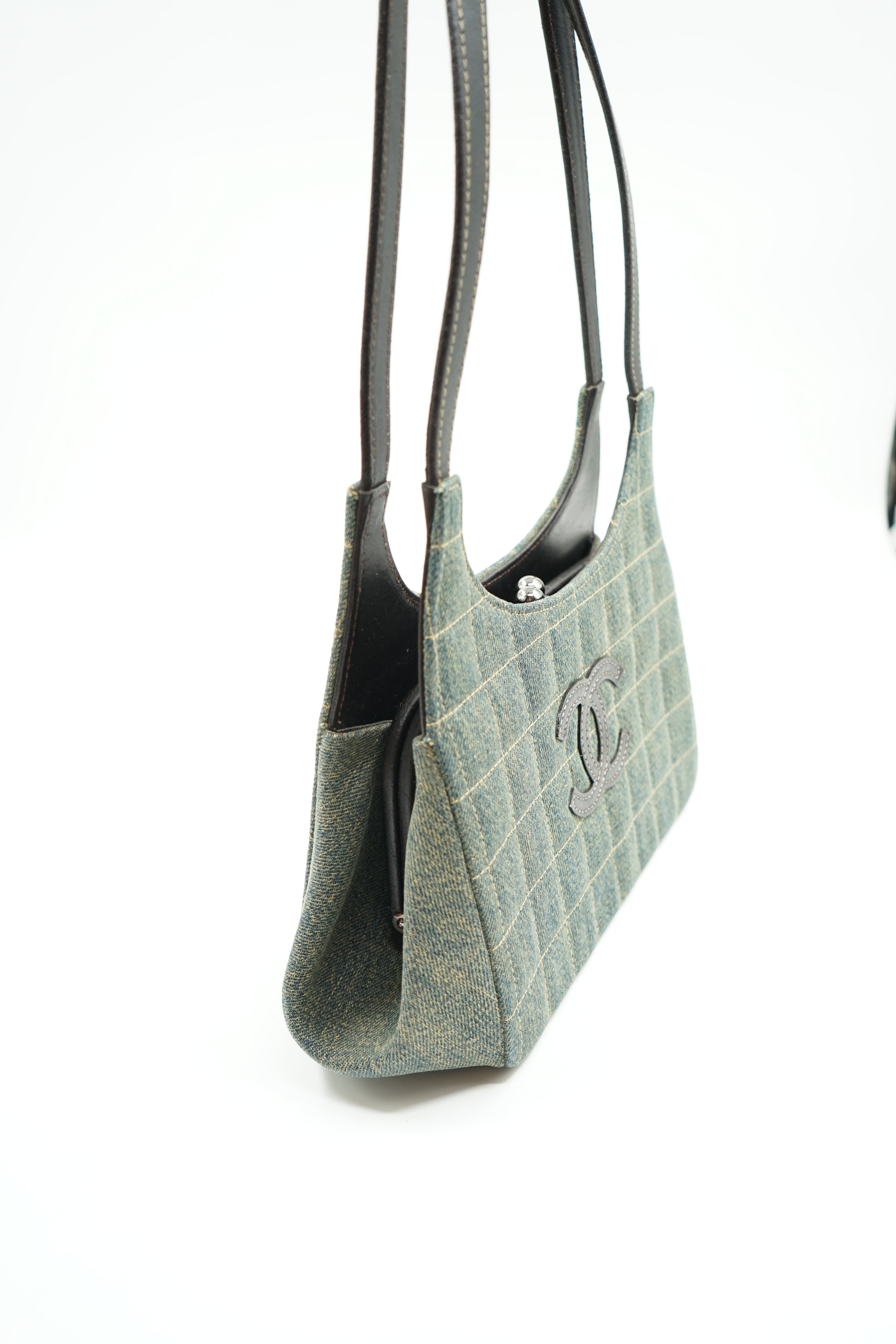 Chanel CC Chocolate Bag Denim Shoulder Bag