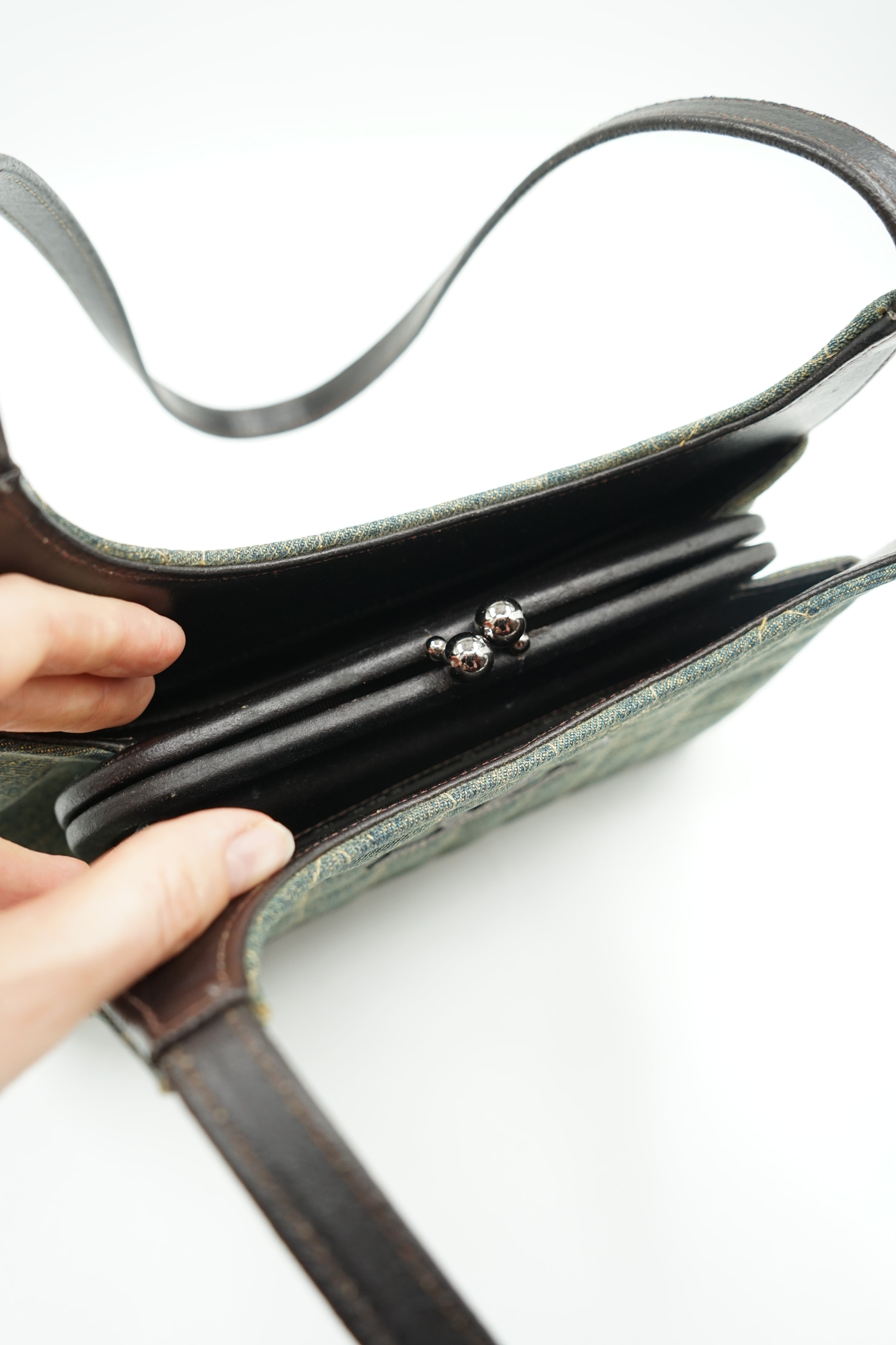 Chanel CC Chocolate Bag Denim Shoulder Bag