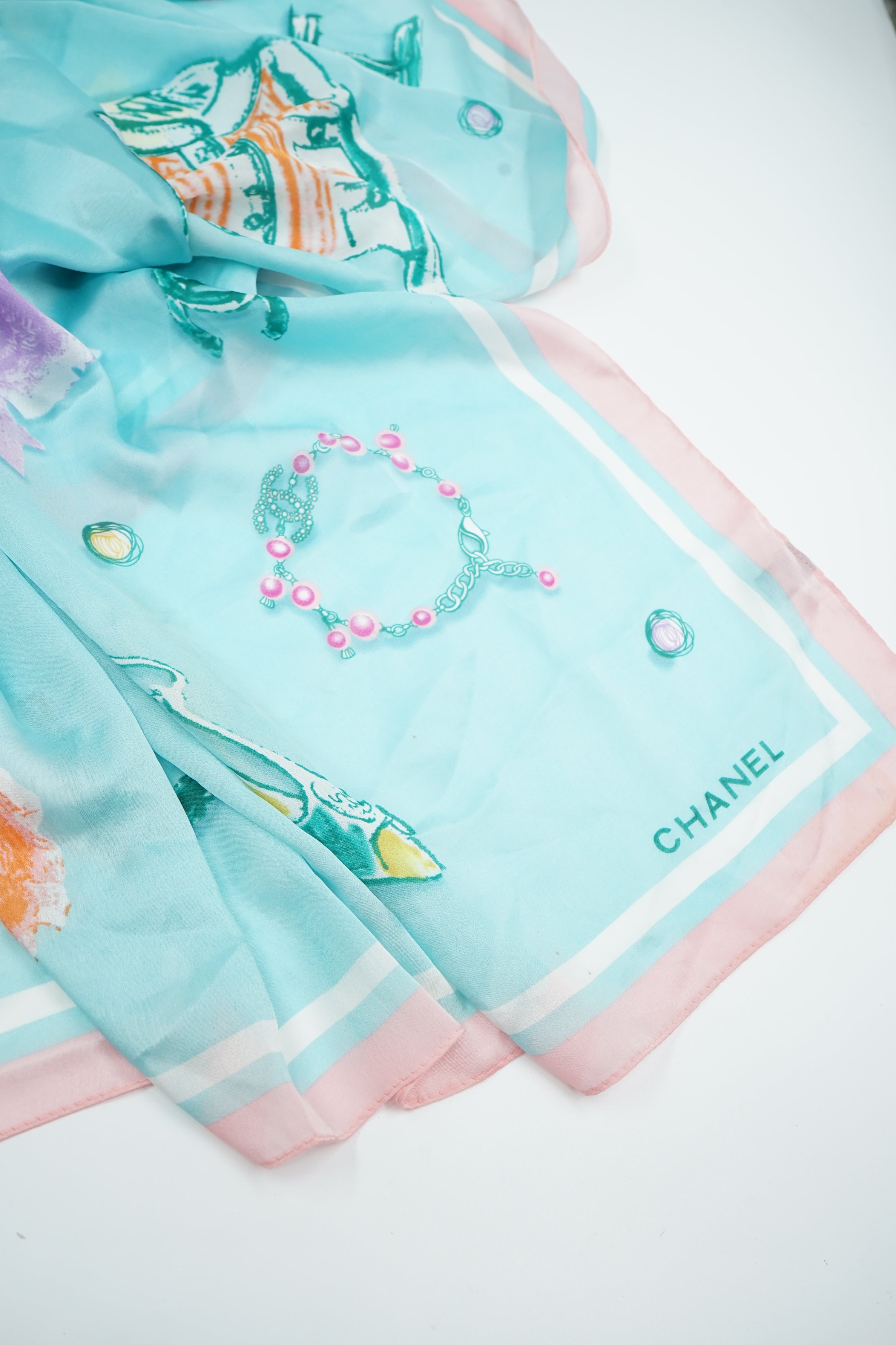 Chanel Printed Silk Scarf