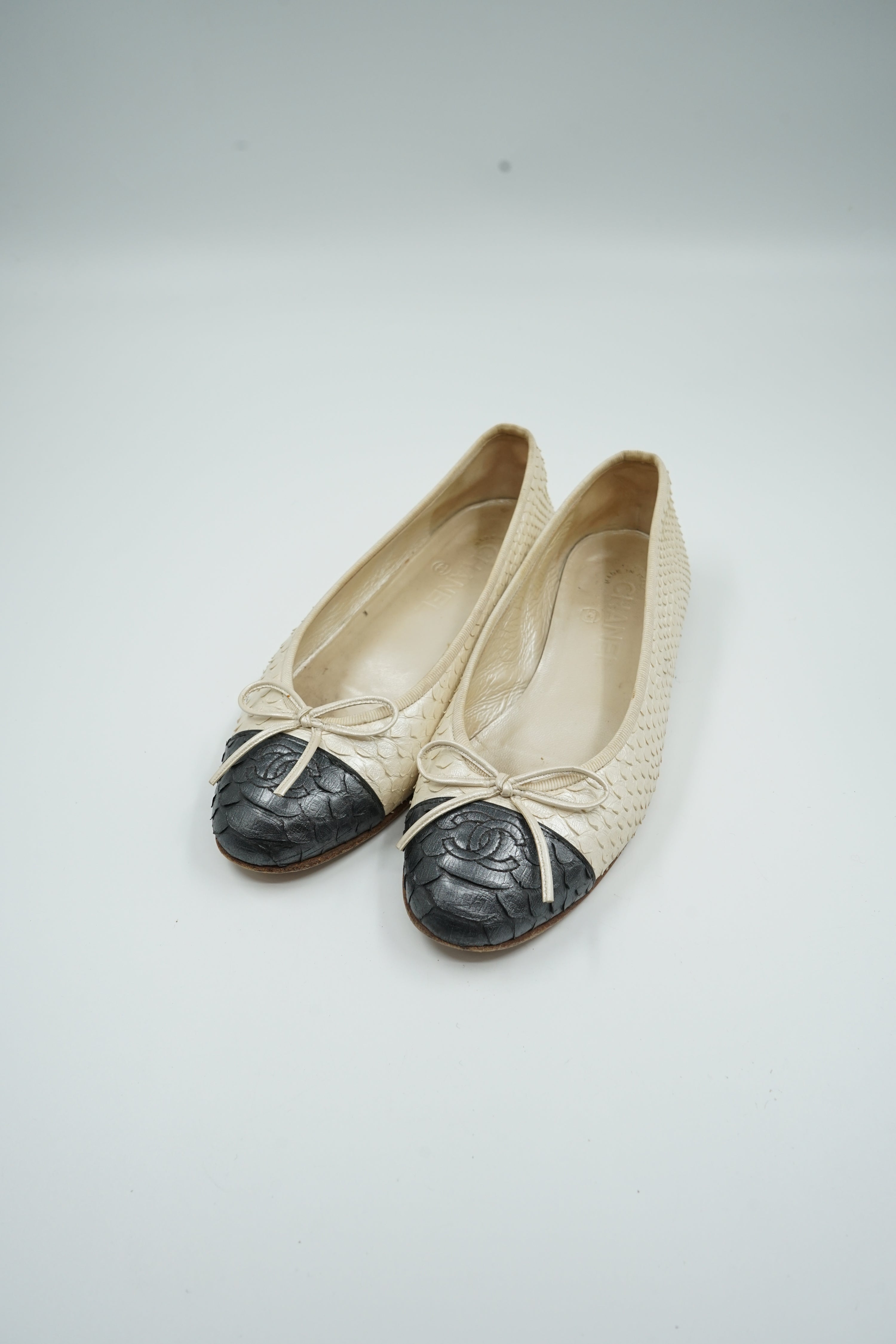 Chanel Ballet Flats Snakeskin