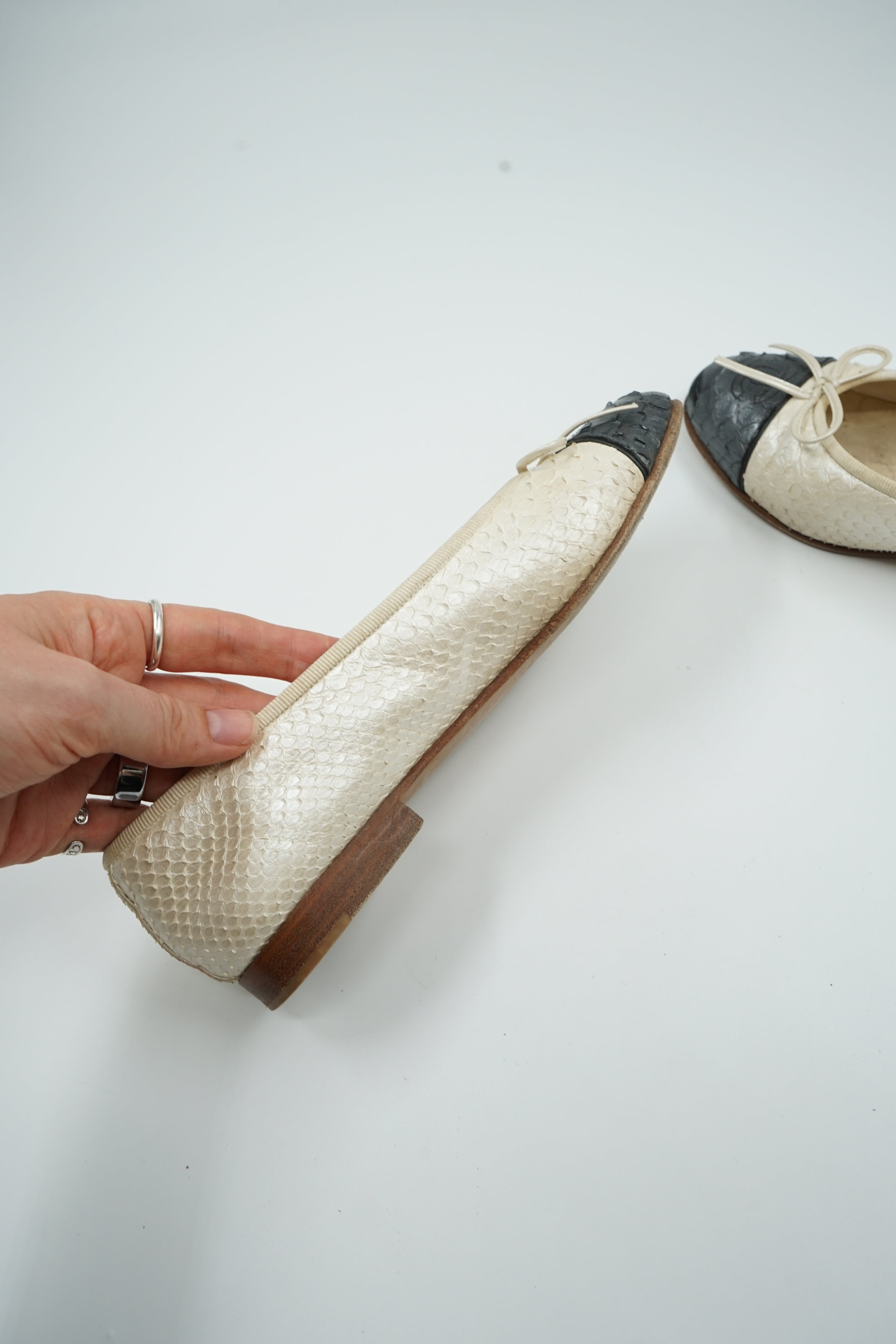 Chanel Ballet Flats Snakeskin
