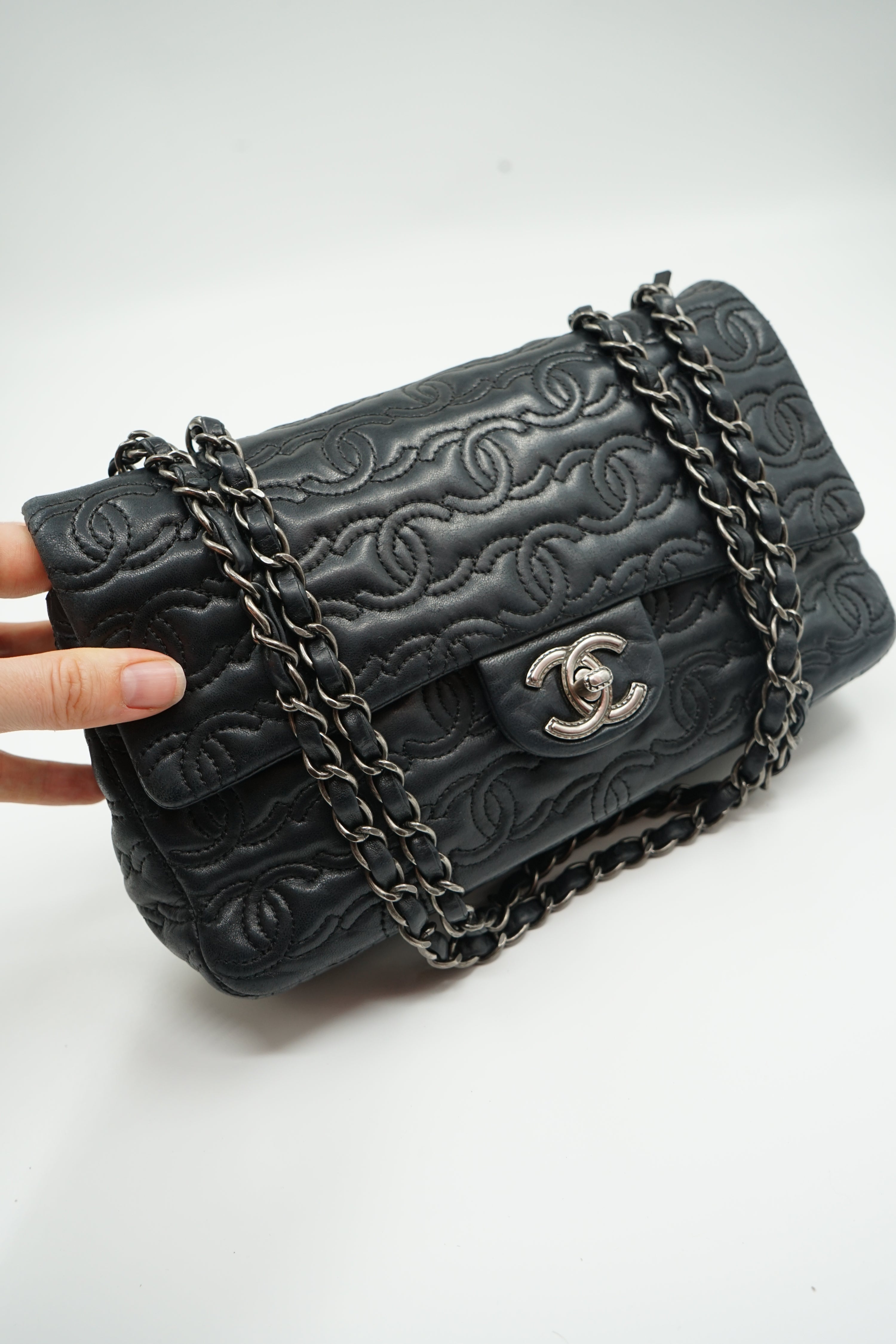 Chanel Medium CC Embossed Single Flap
