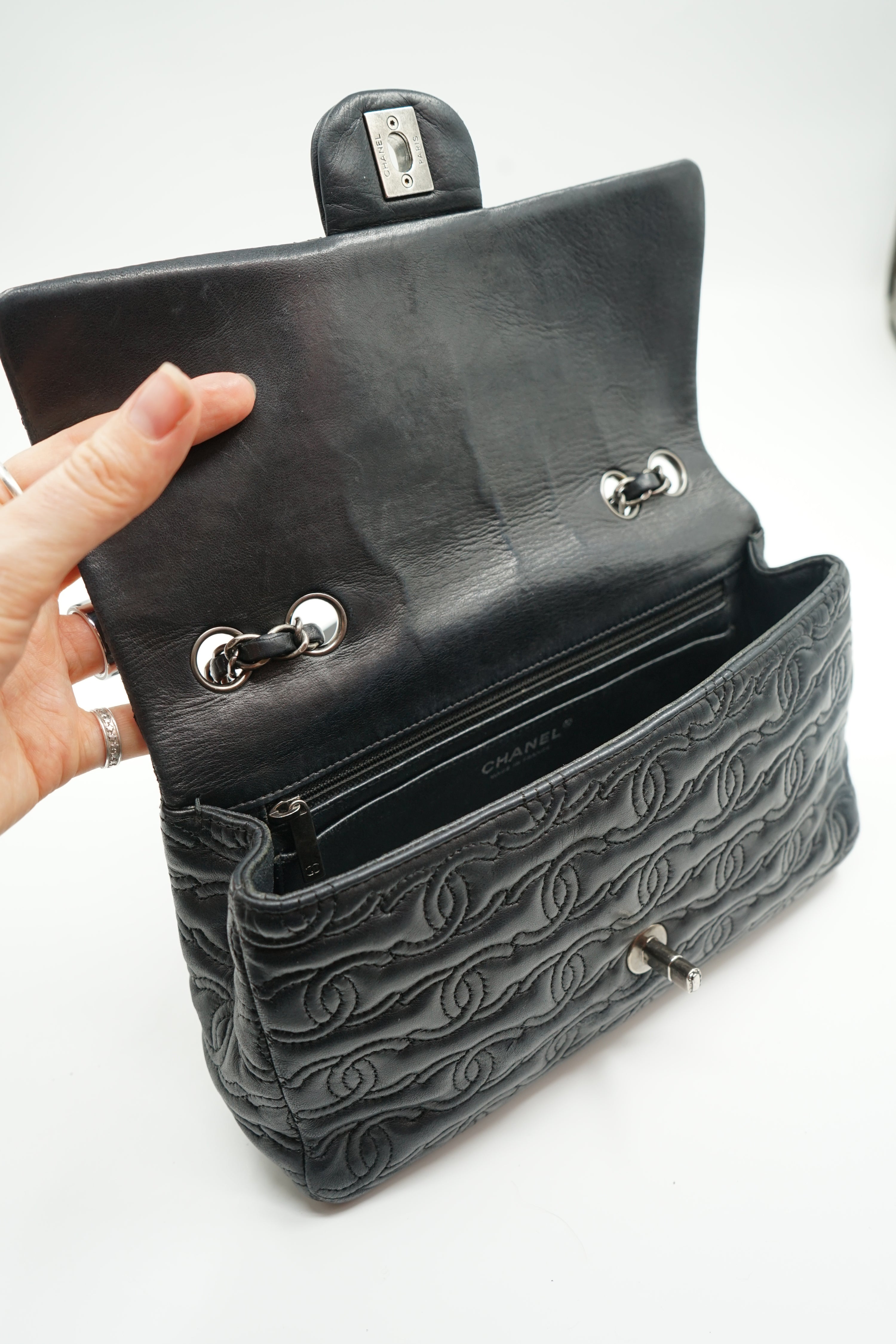 Chanel Medium CC Embossed Single Flap