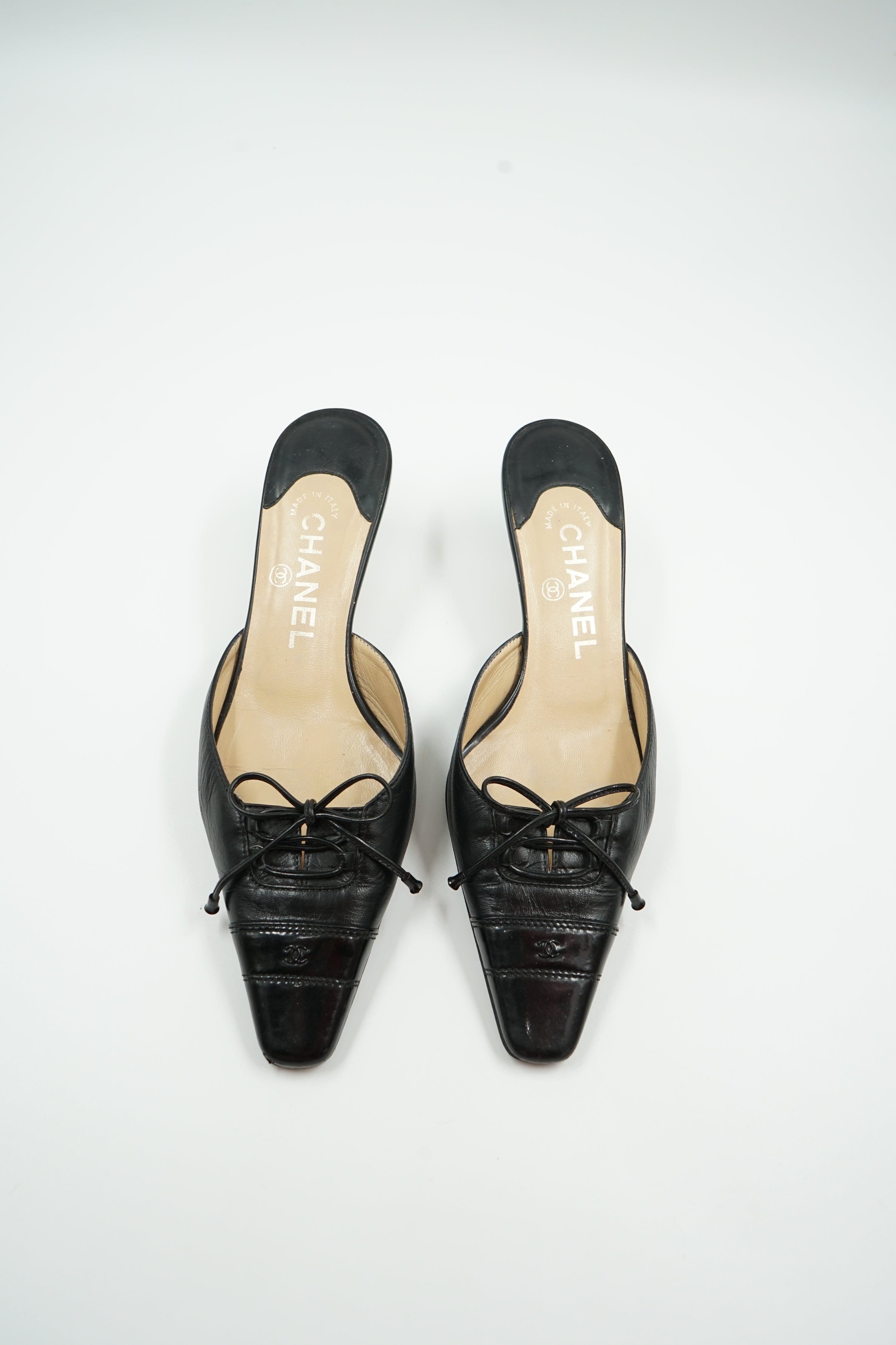 Chanel Kitten Heel Slip Mules