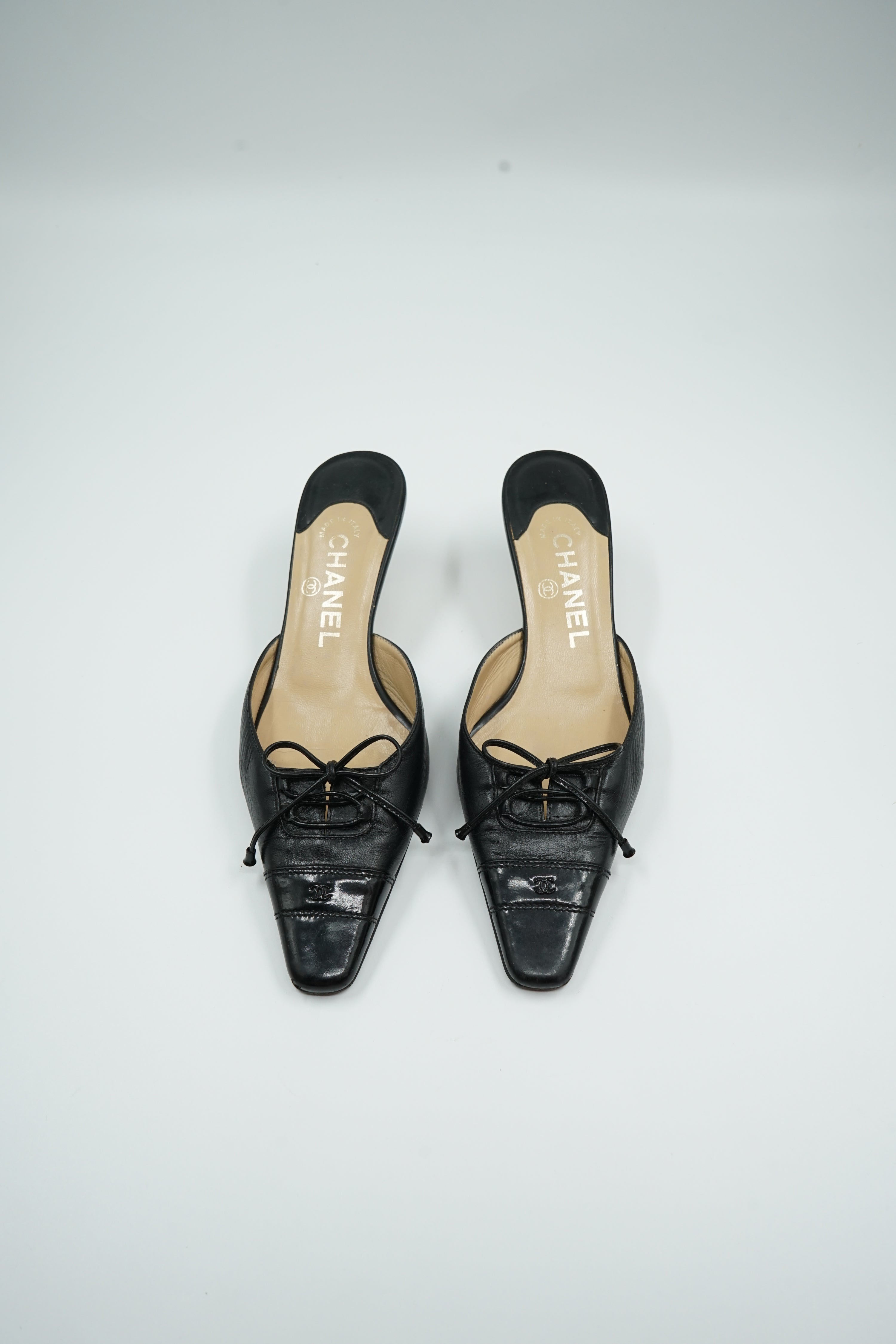 Chanel Kitten Heel Slip Mules