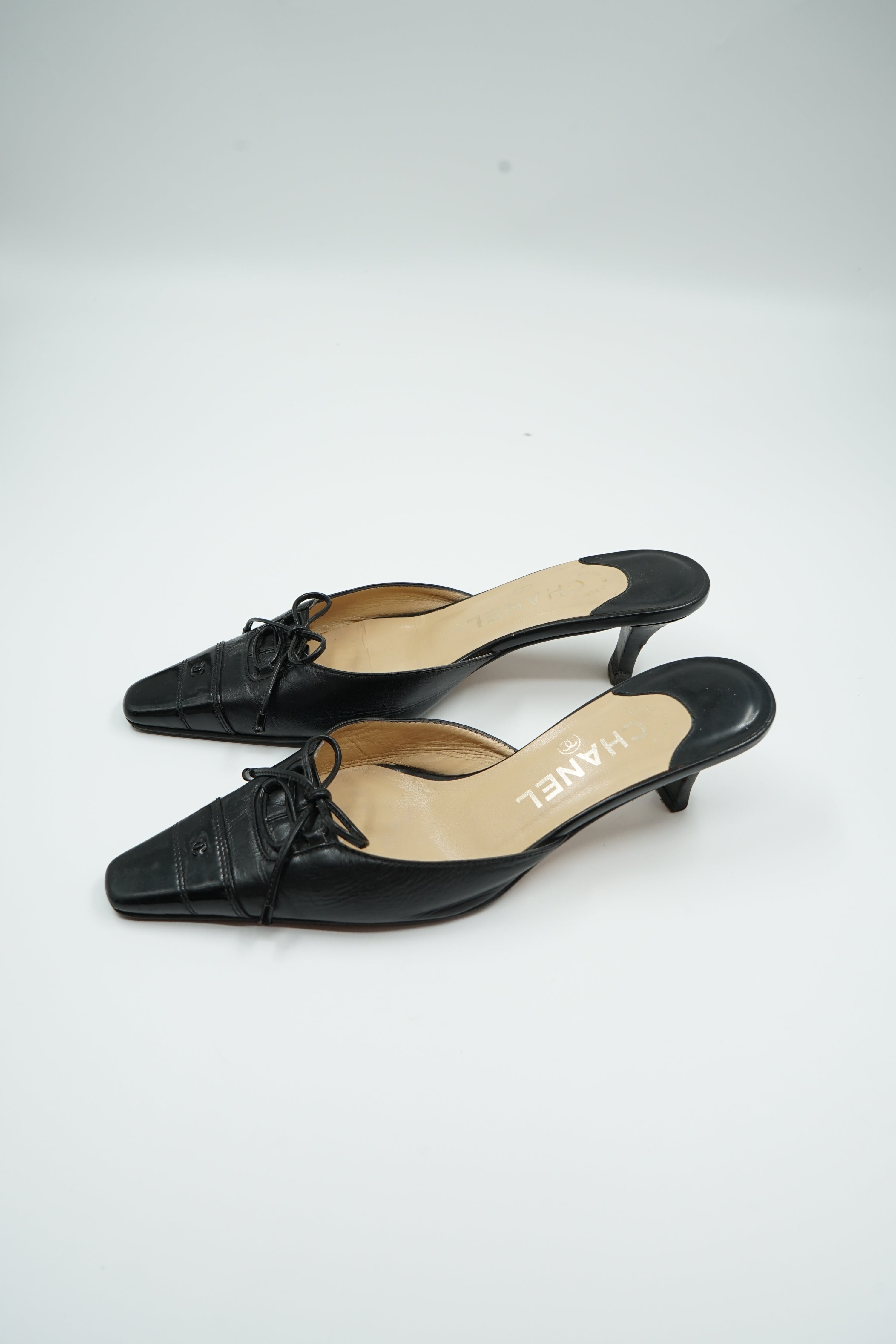 Chanel Kitten Heel Slip Mules
