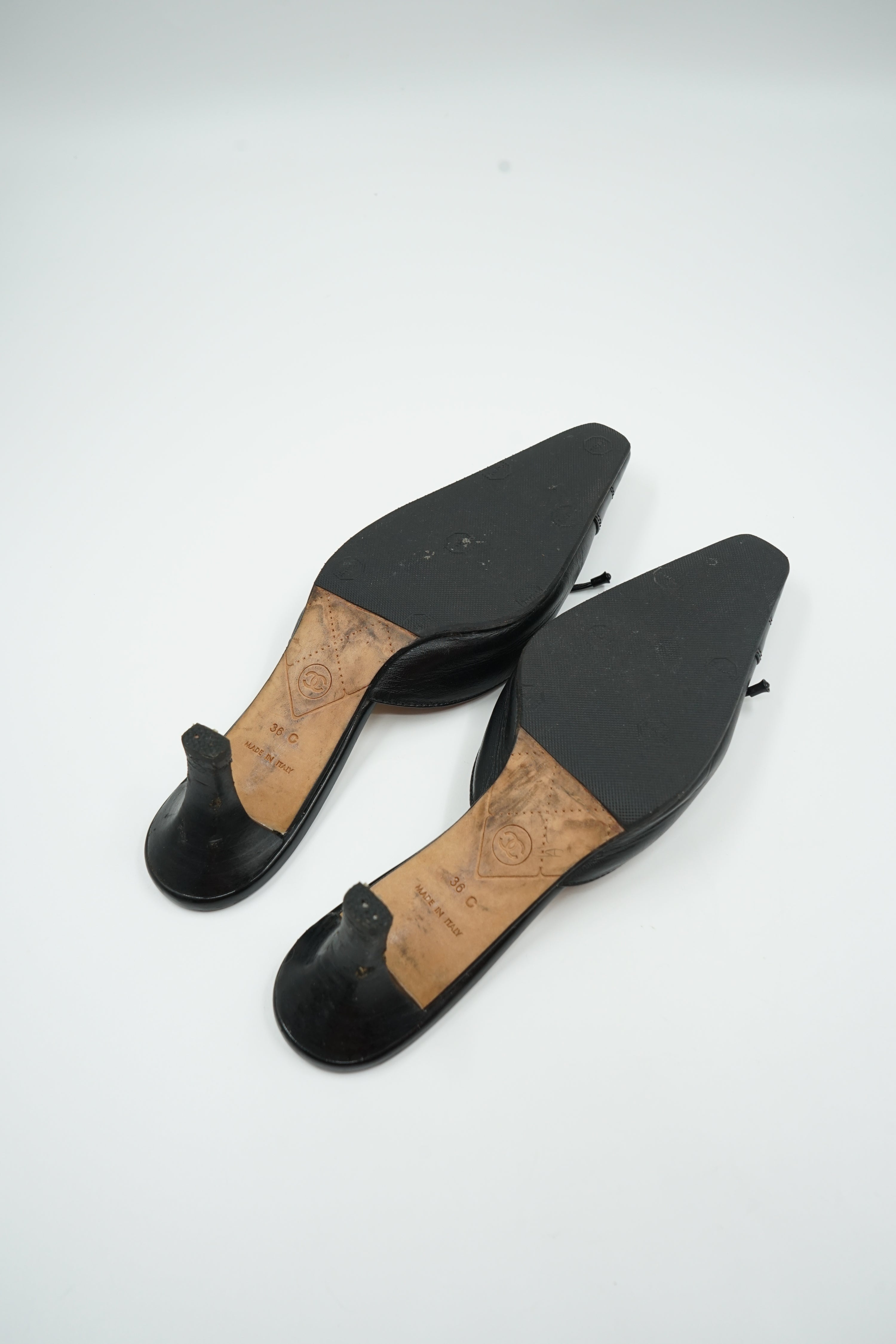 Chanel Kitten Heel Slip Mules