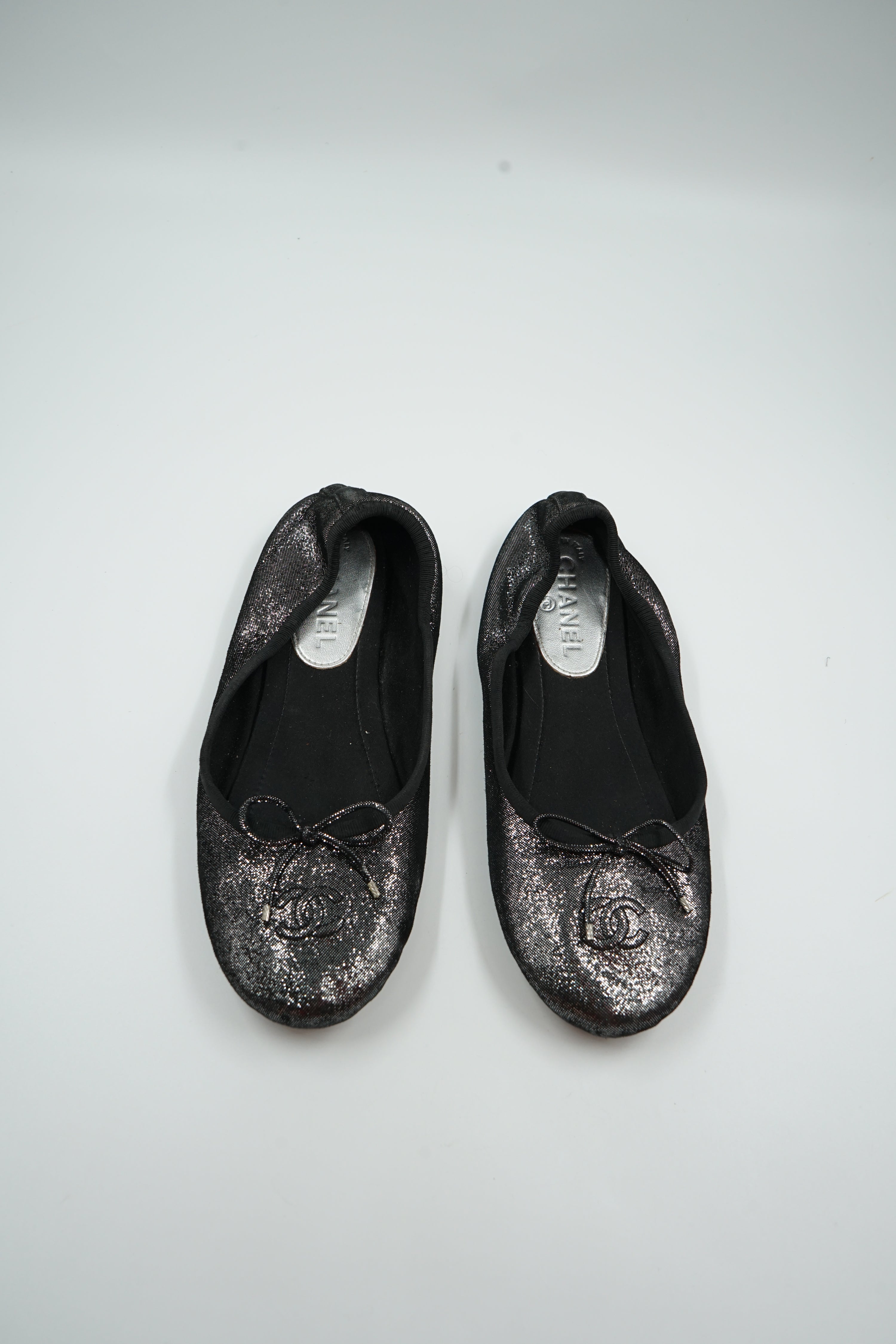 Chanel Glitter Ballet Flats