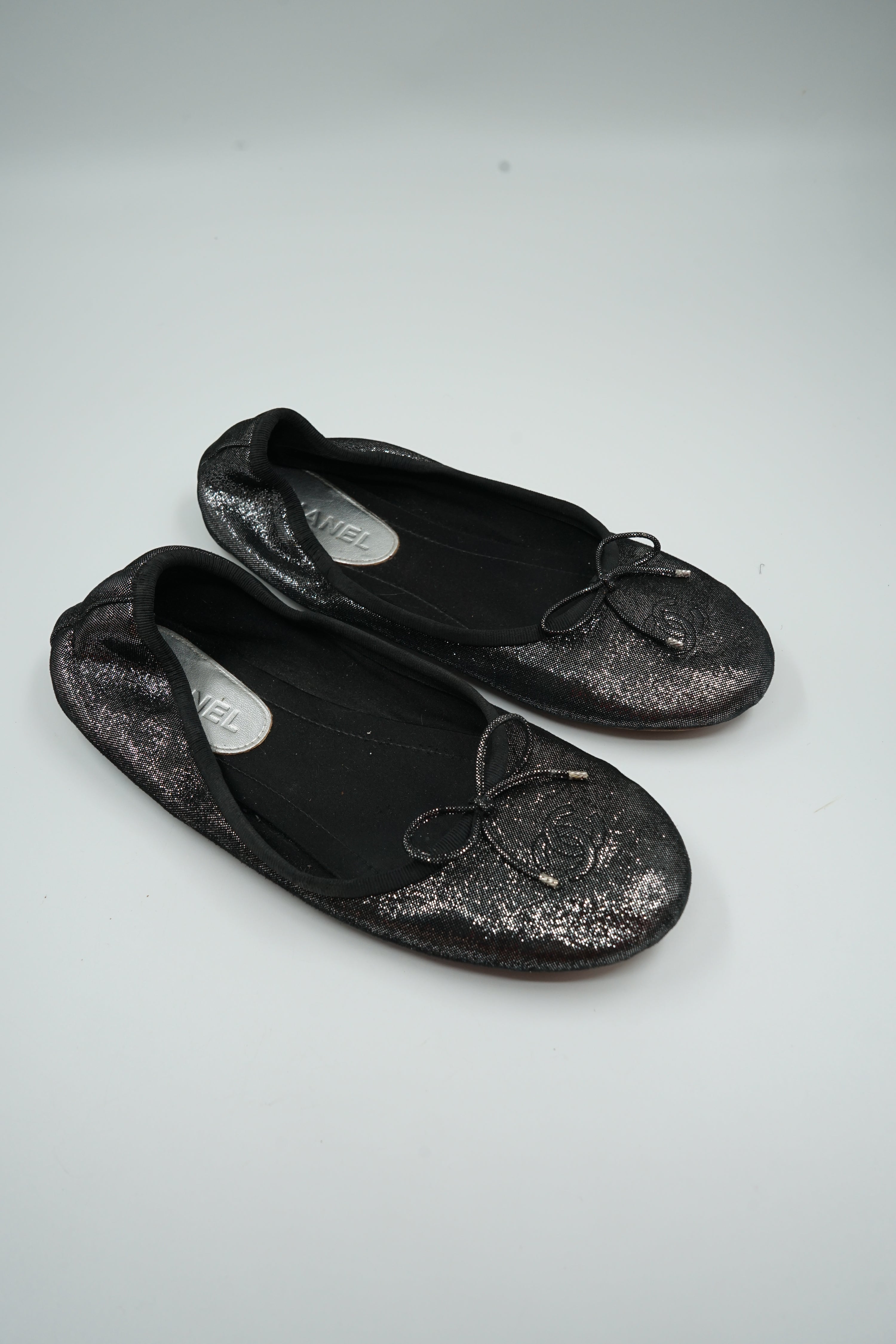 Chanel Glitter Ballet Flats