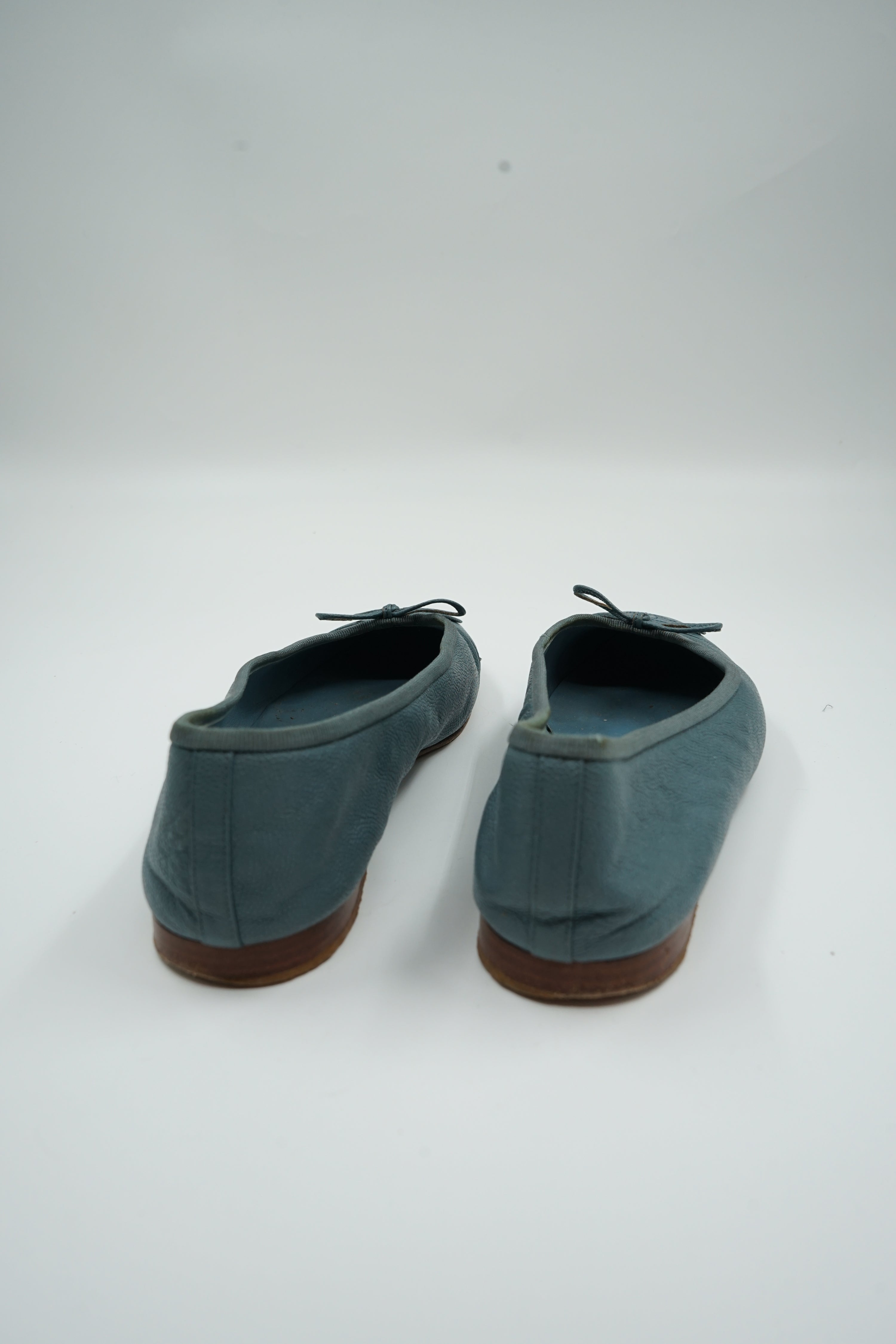 Chanel Ballet Flat Caviar Leather Blue