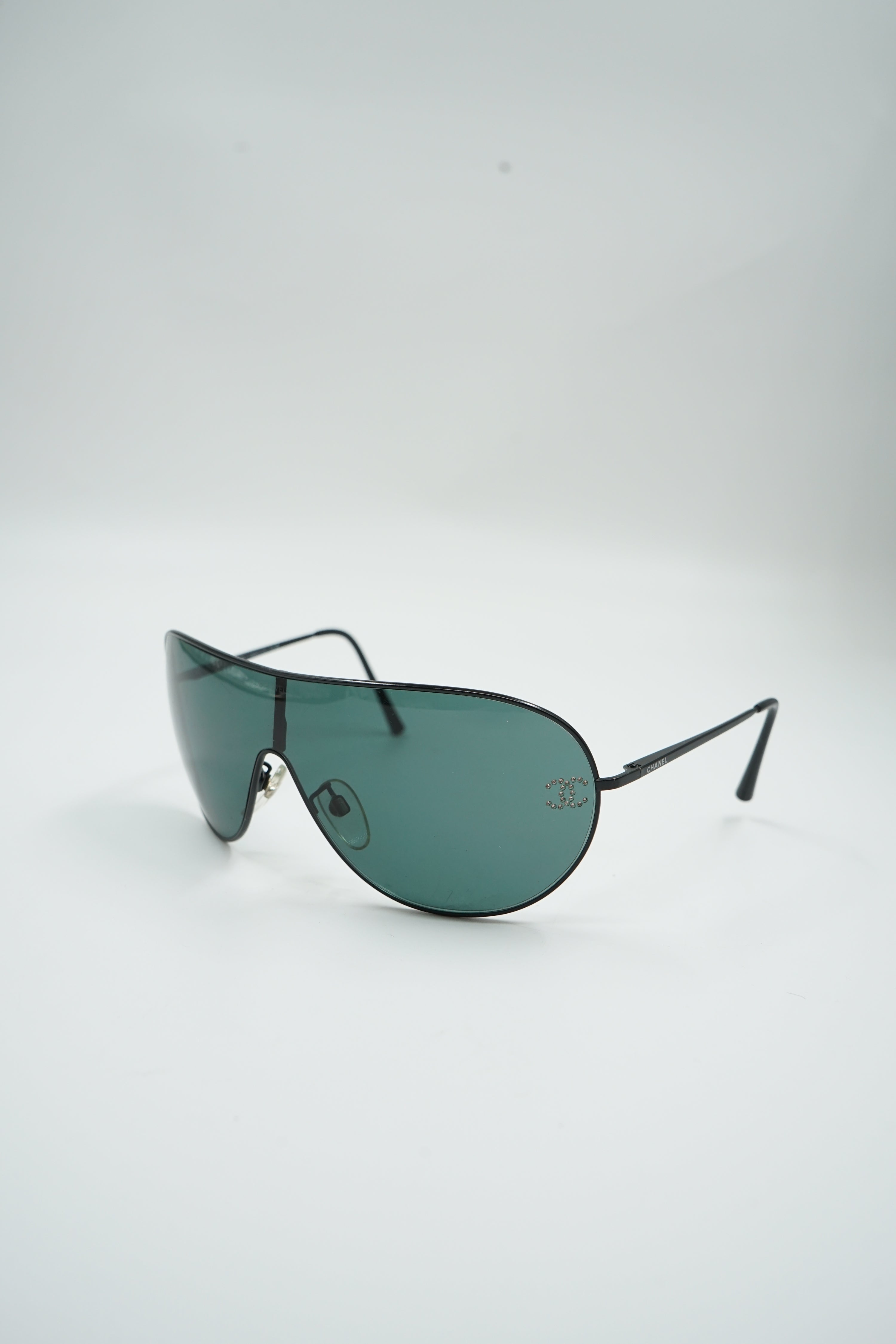 Chanel Crystal Logo Glasses Black