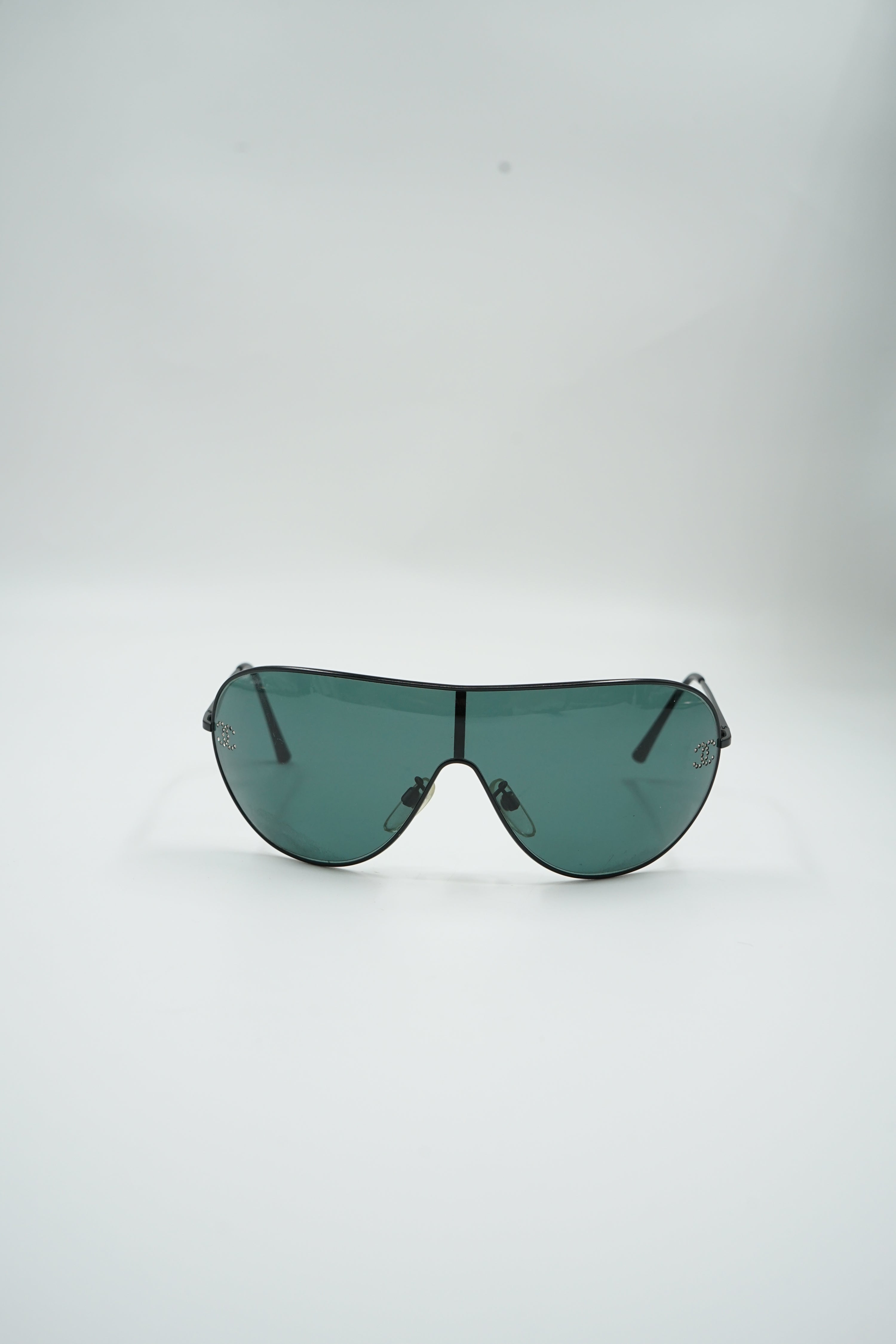 Chanel Crystal Logo Glasses Black