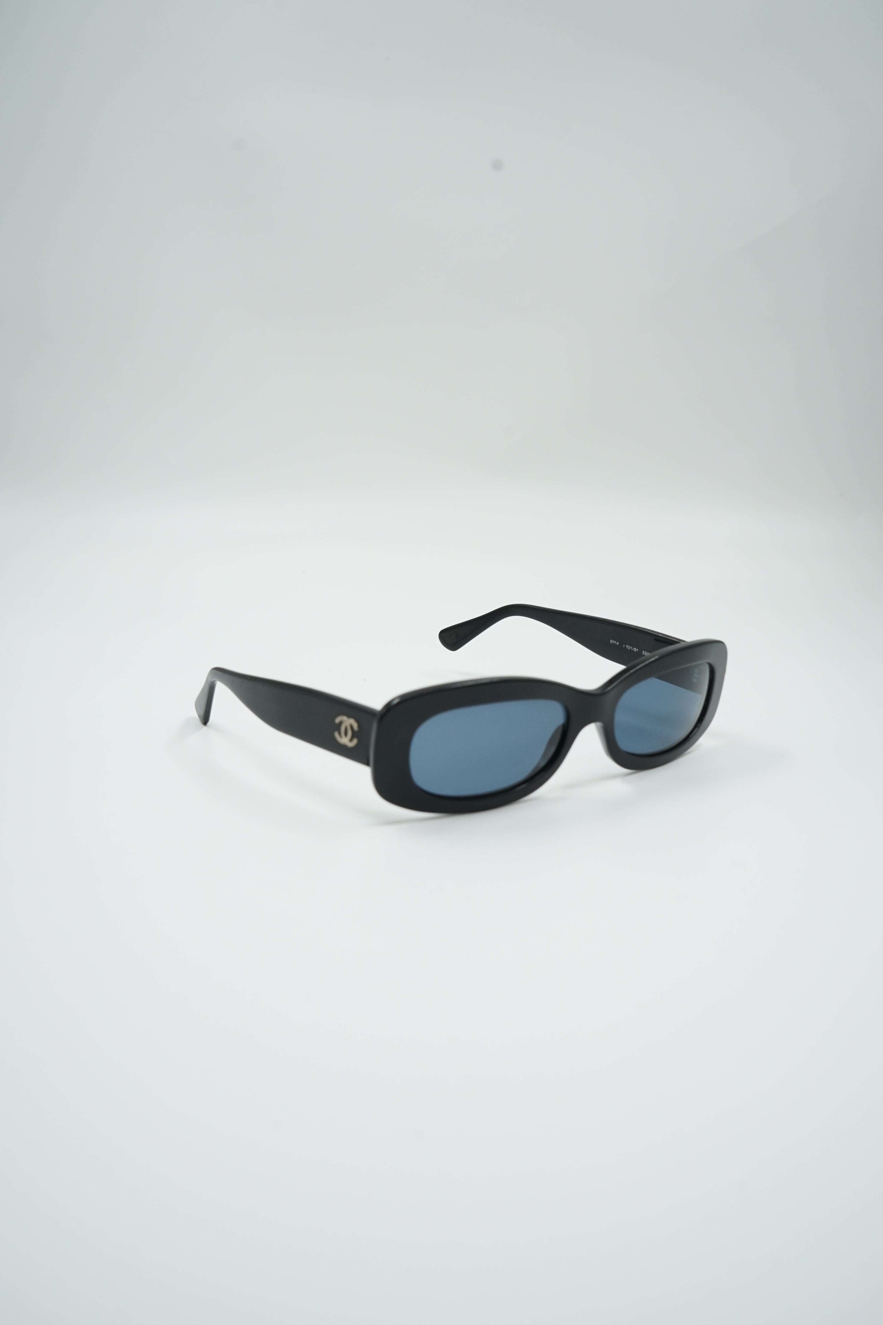 Chanel Black Camellia Sunglasses