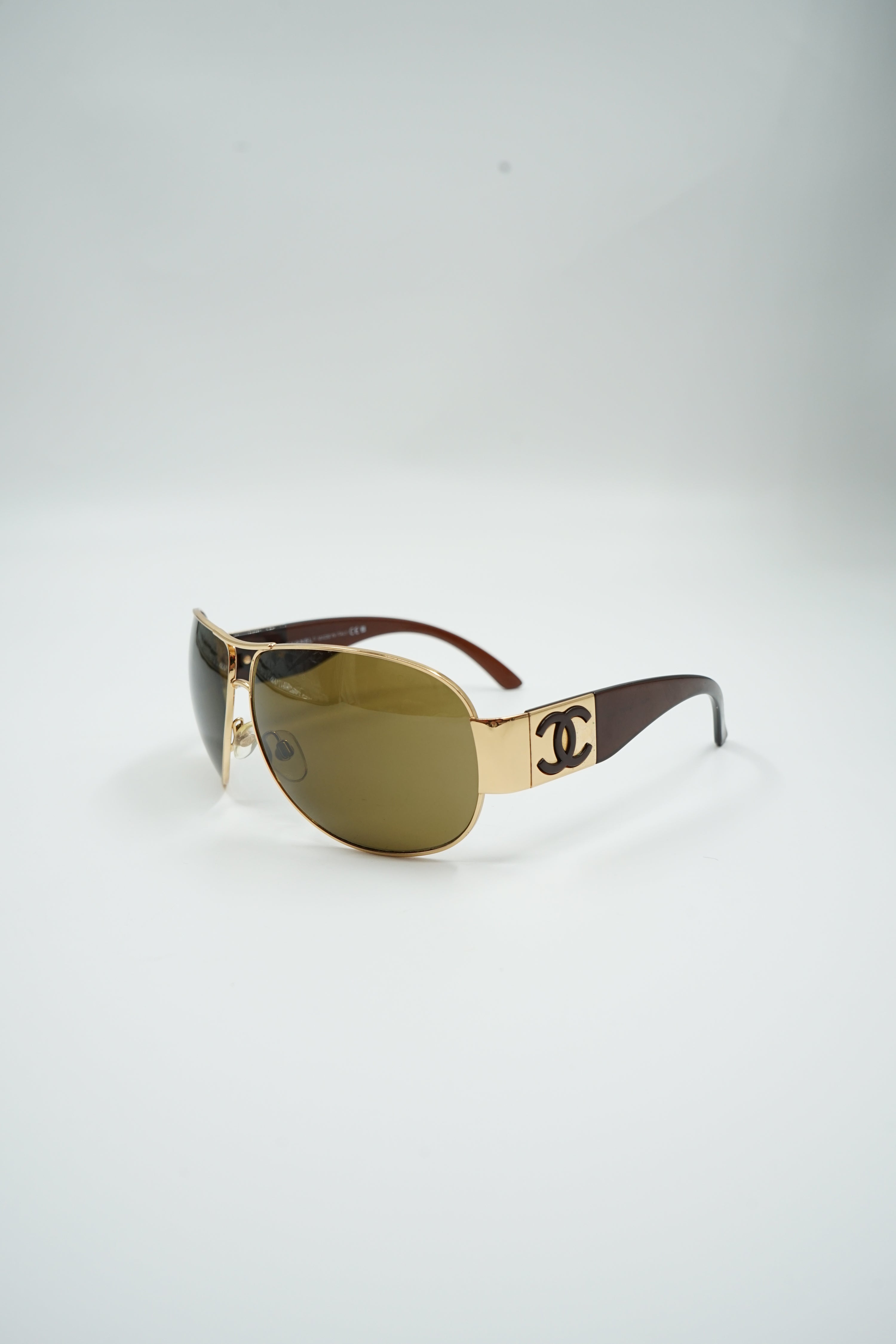 Chanel Gold Pilot Glasses