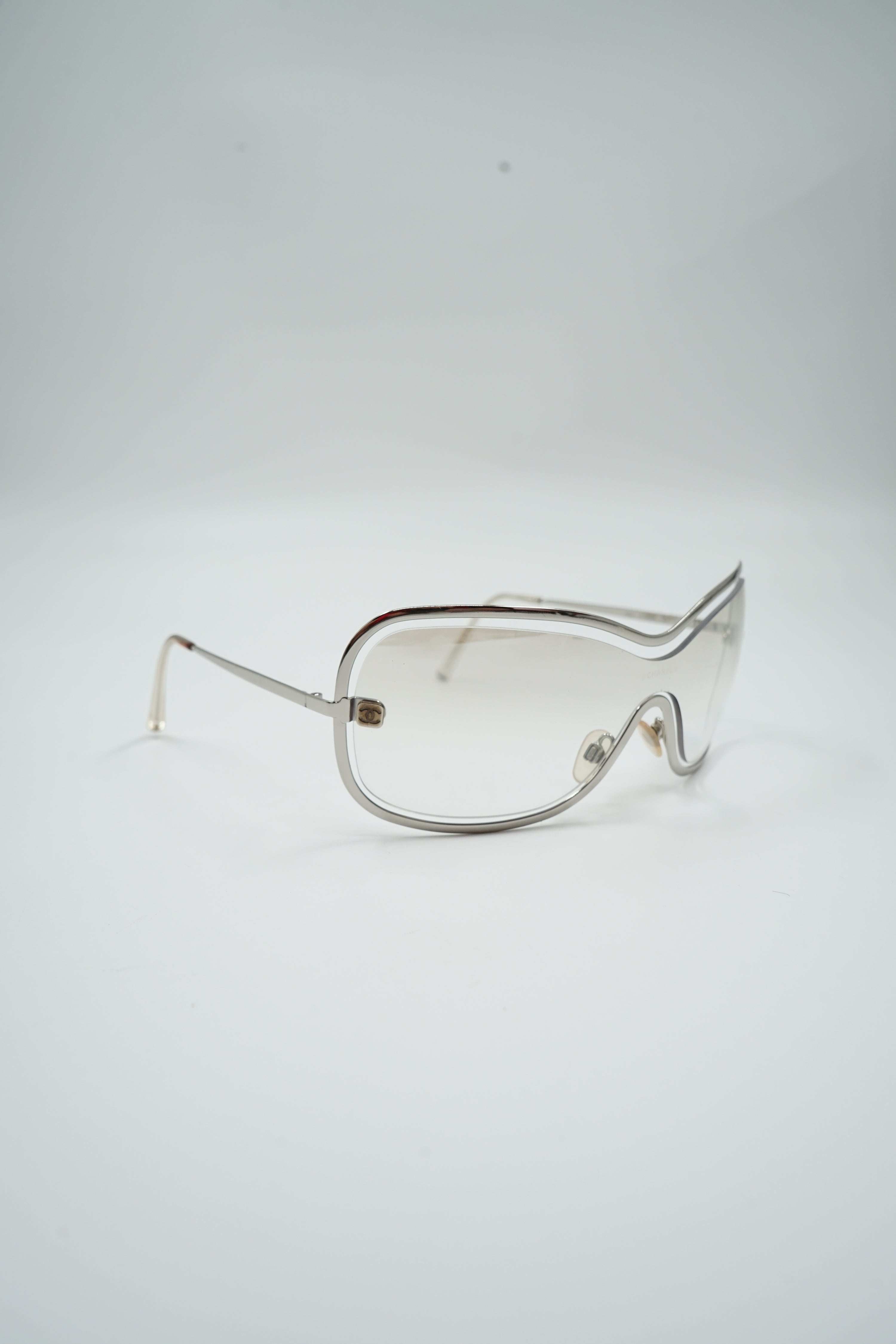 Chanel Transparent Silver Sunglasses