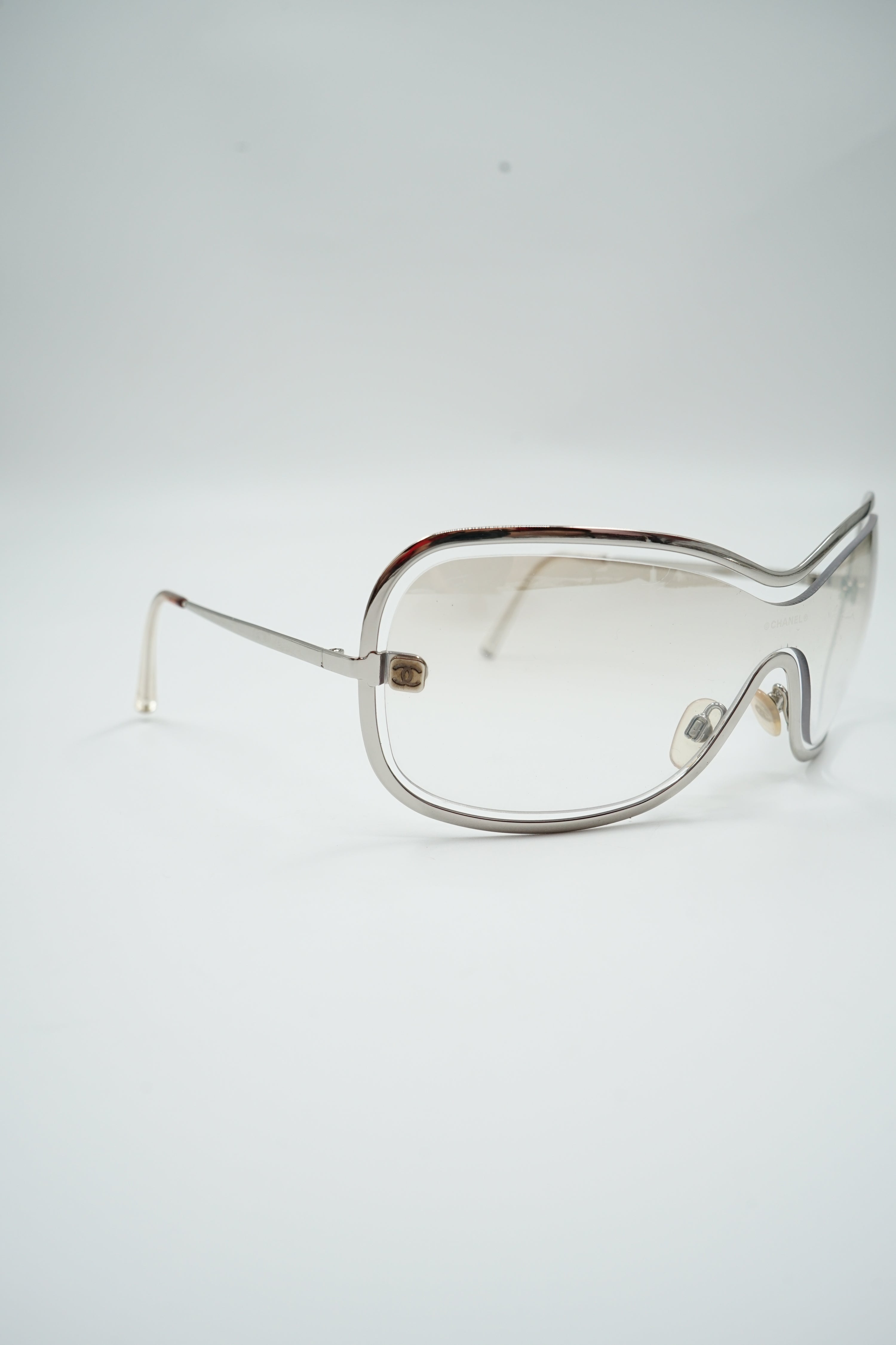 Chanel Transparent Silver Sunglasses