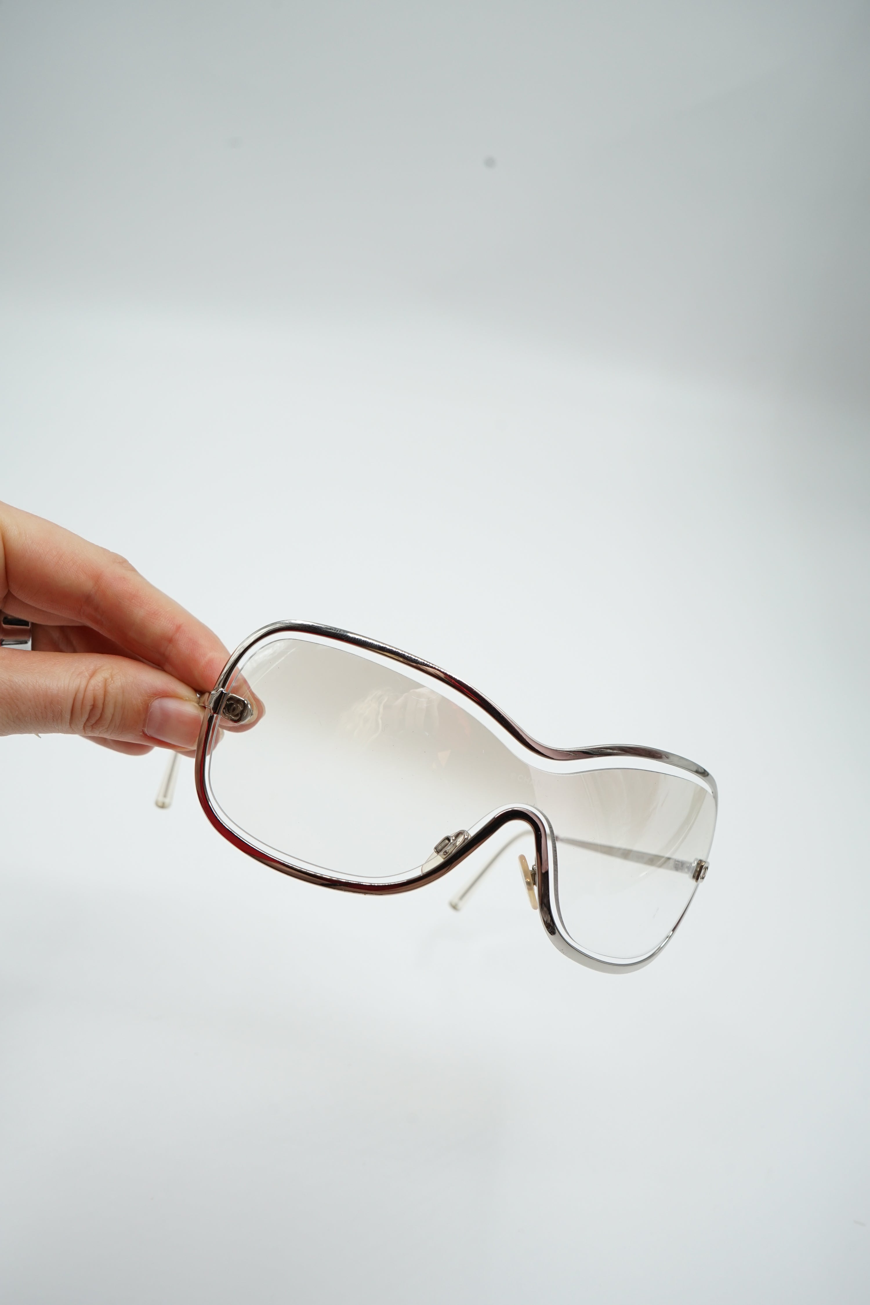 Chanel Transparent Silver Sunglasses