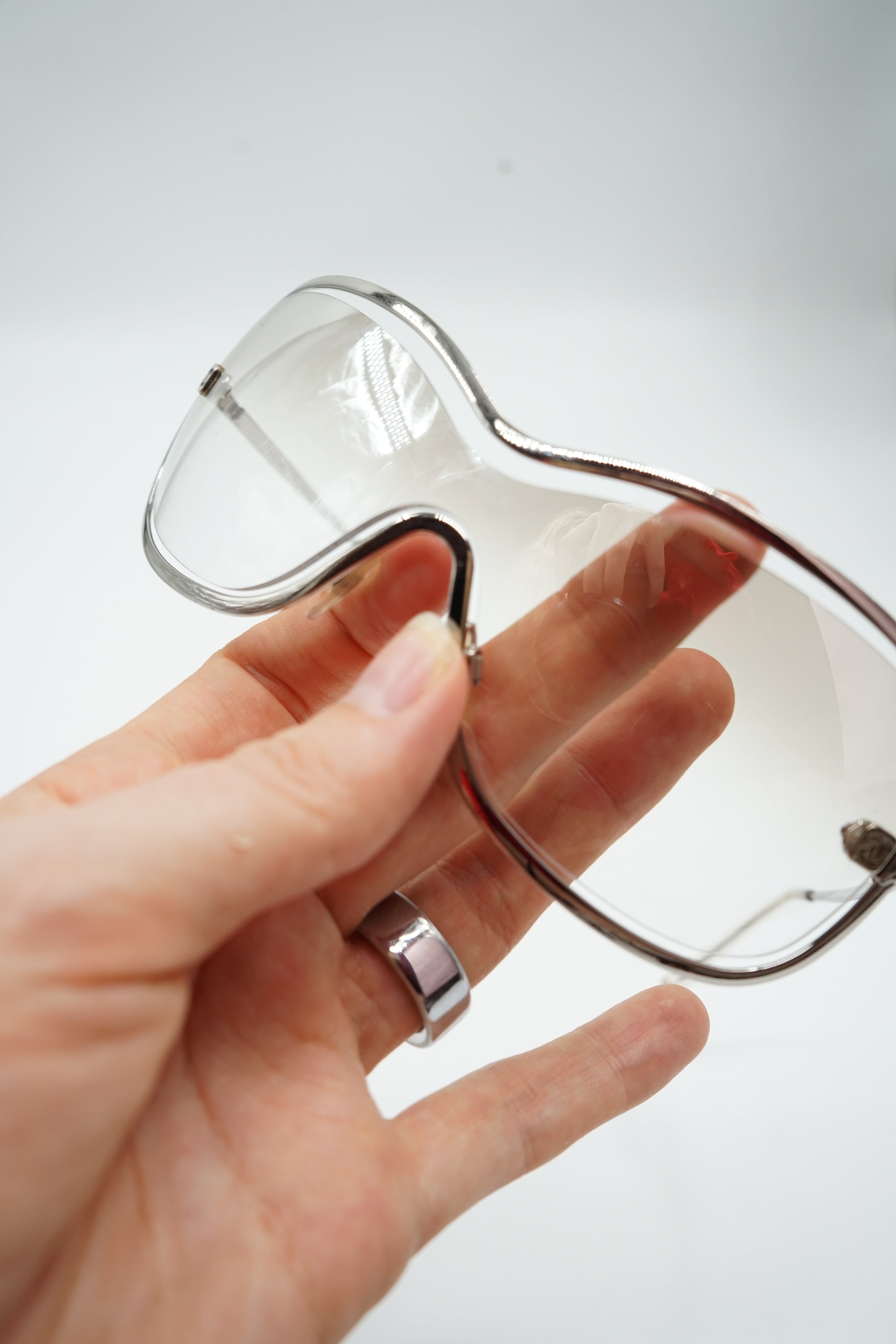 Chanel Transparent Silver Sunglasses