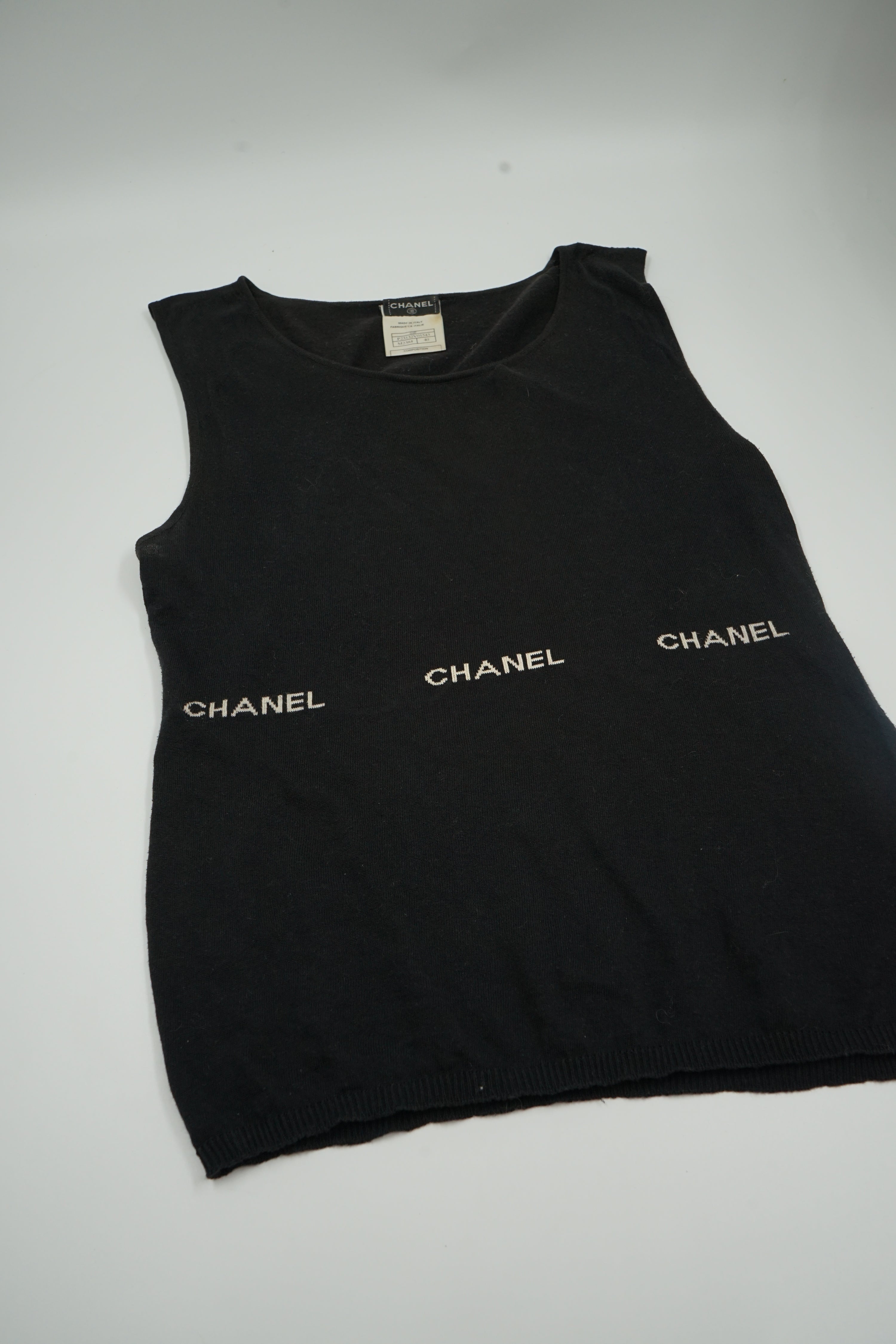 Chanel 2004 Knit Logo Vest Top