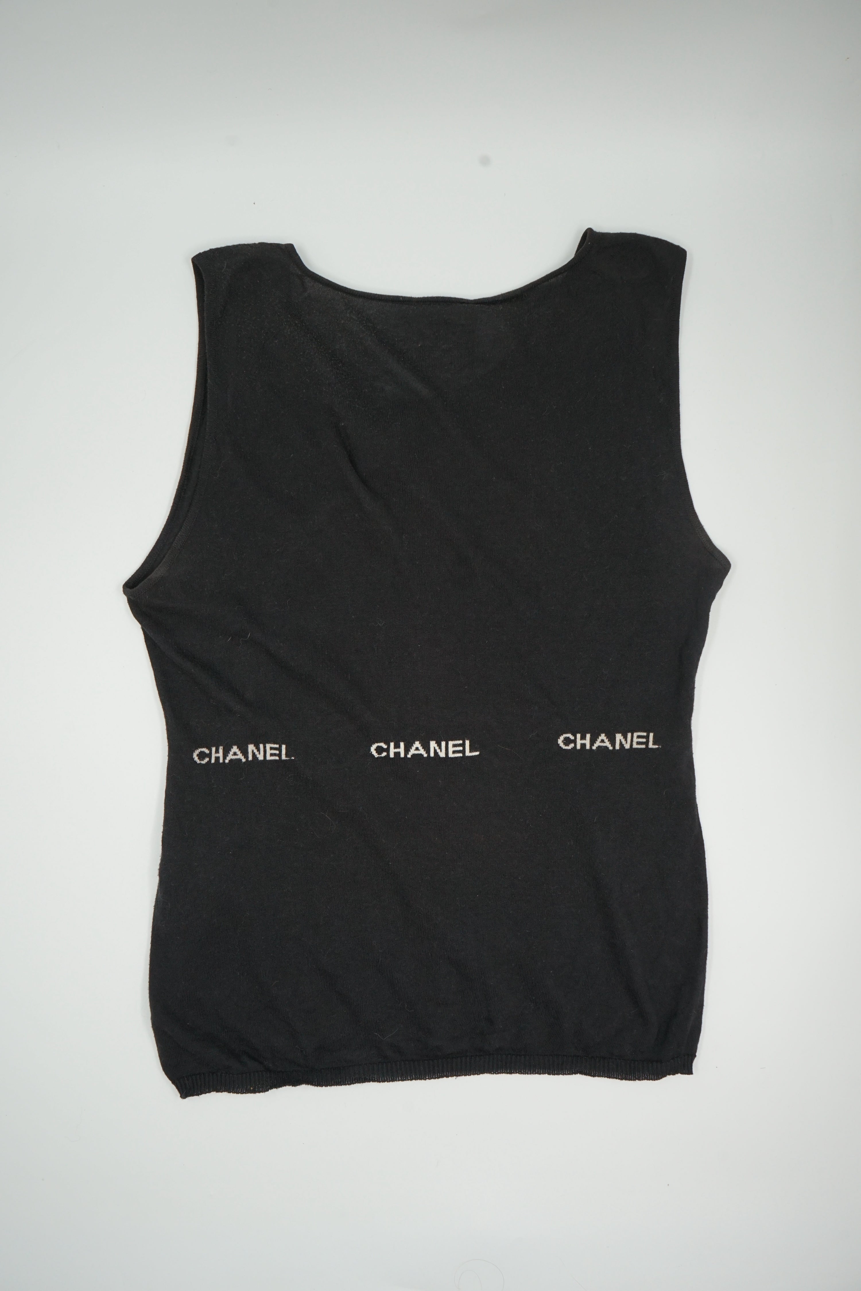 Chanel 2004 Knit Logo Vest Top