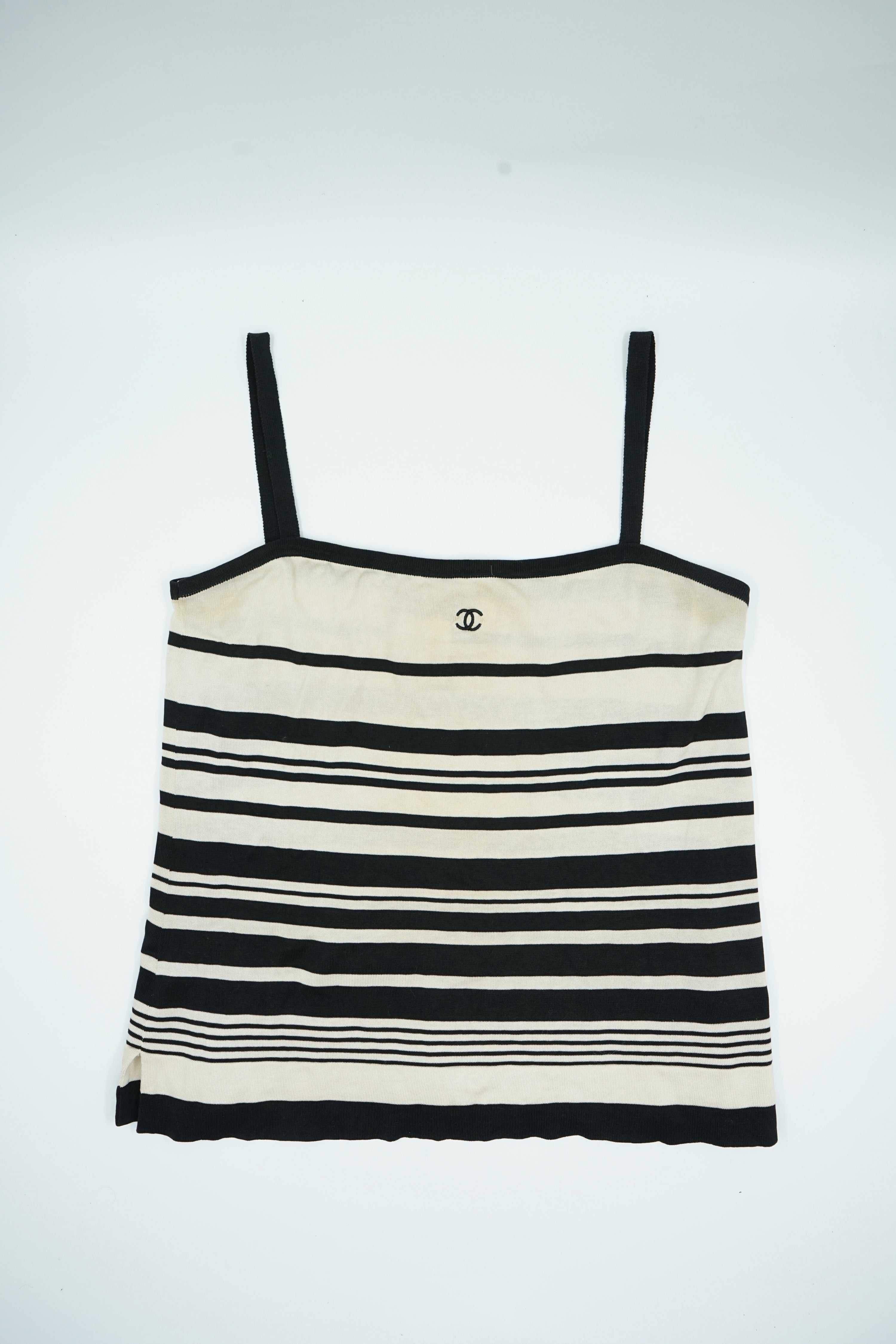 Chanel 1998 Logo Striped Top