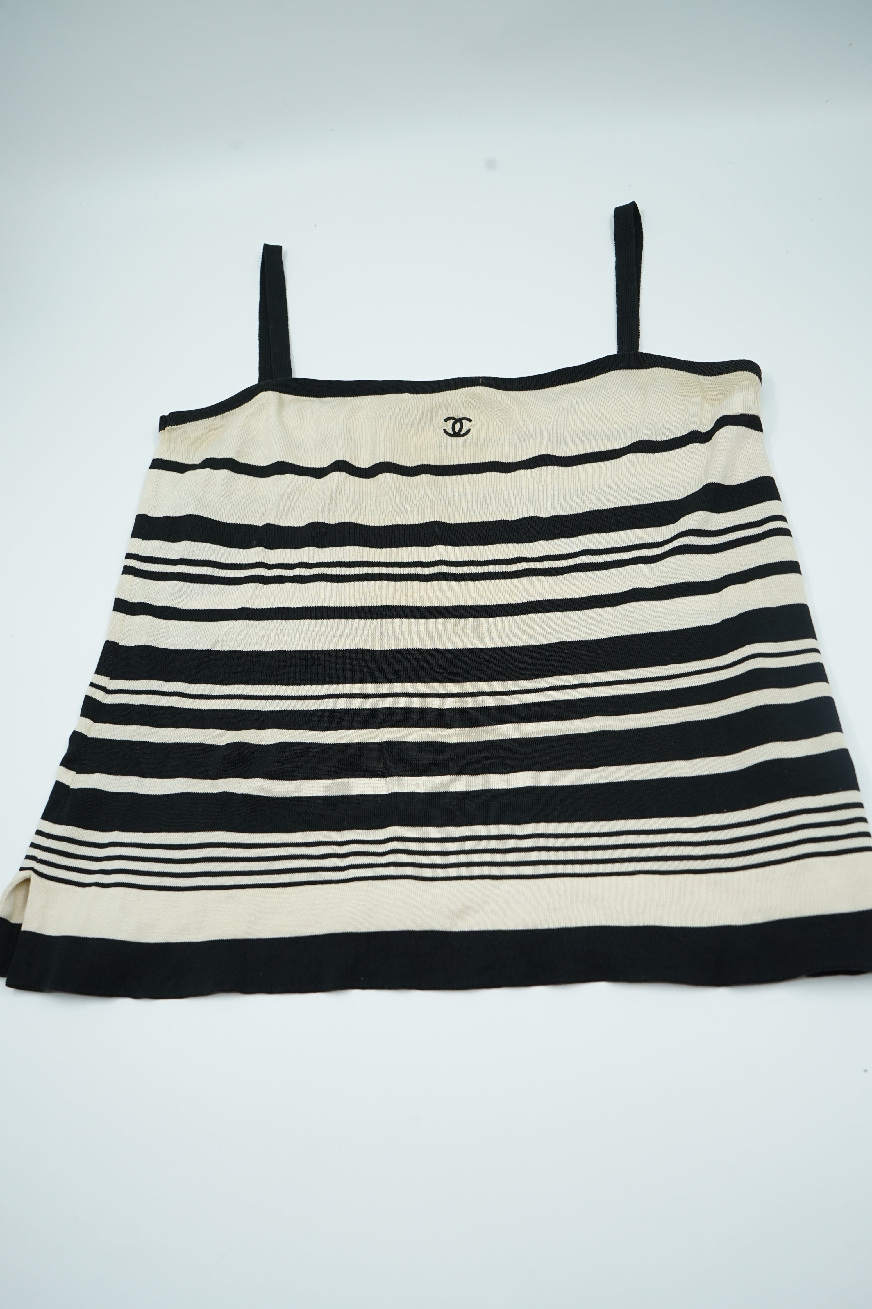 Chanel 1998 Logo Striped Top