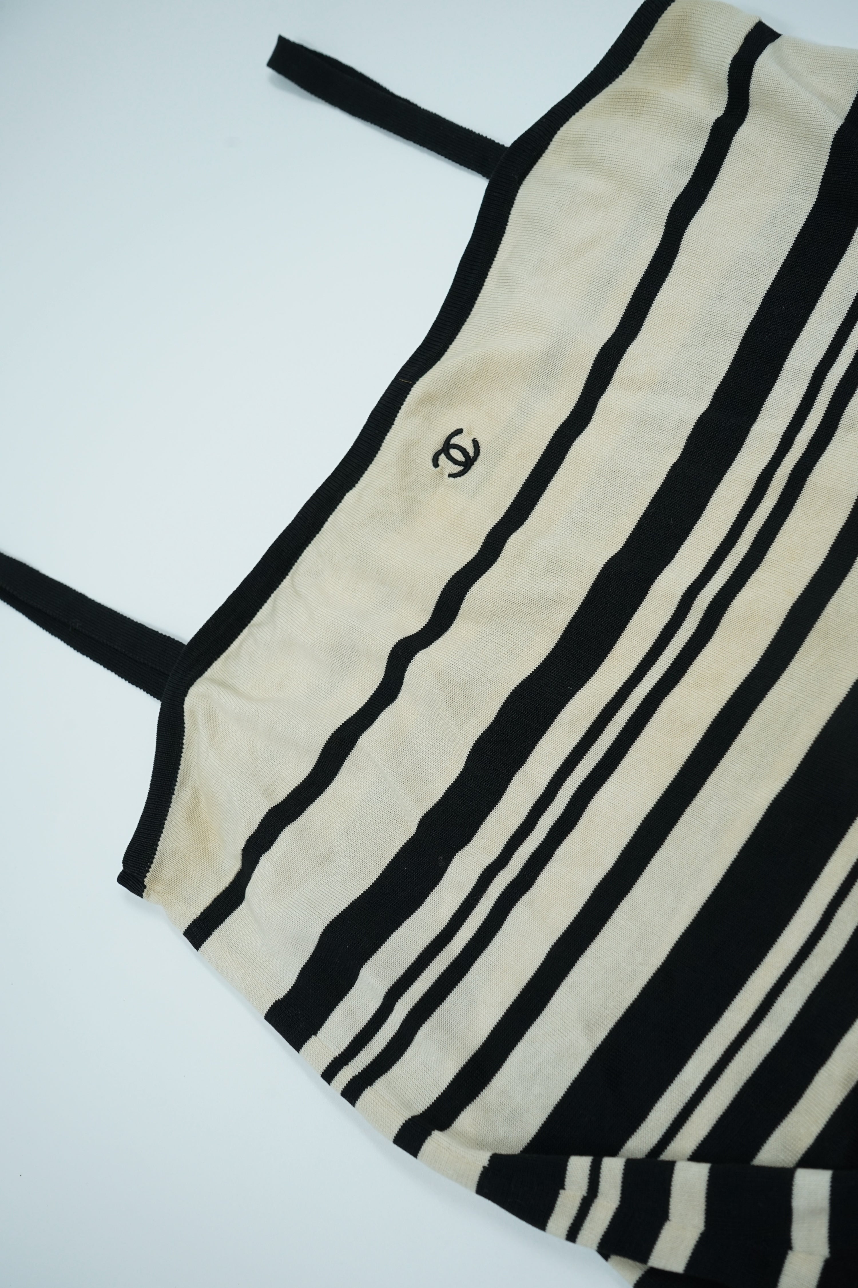 Chanel 1998 Logo Striped Top