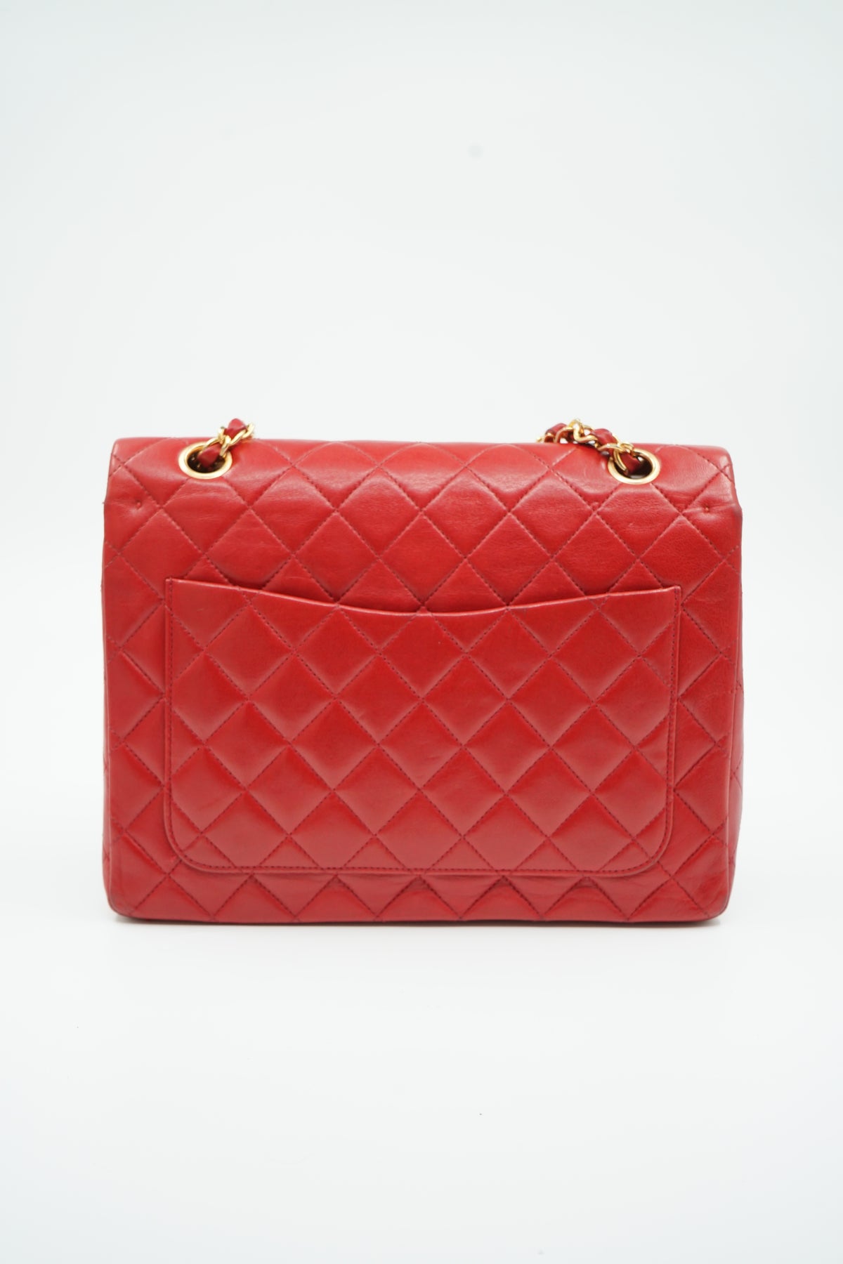 Chanel Medium Tall Double Flap Bag Red