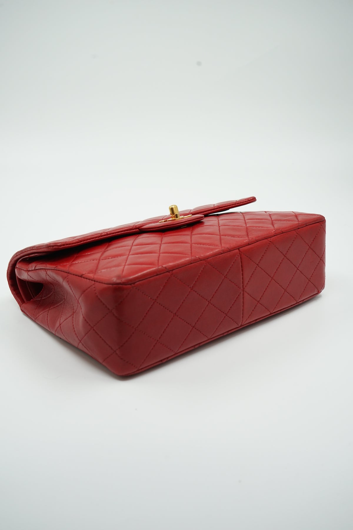 Chanel Medium Tall Double Flap Bag Red