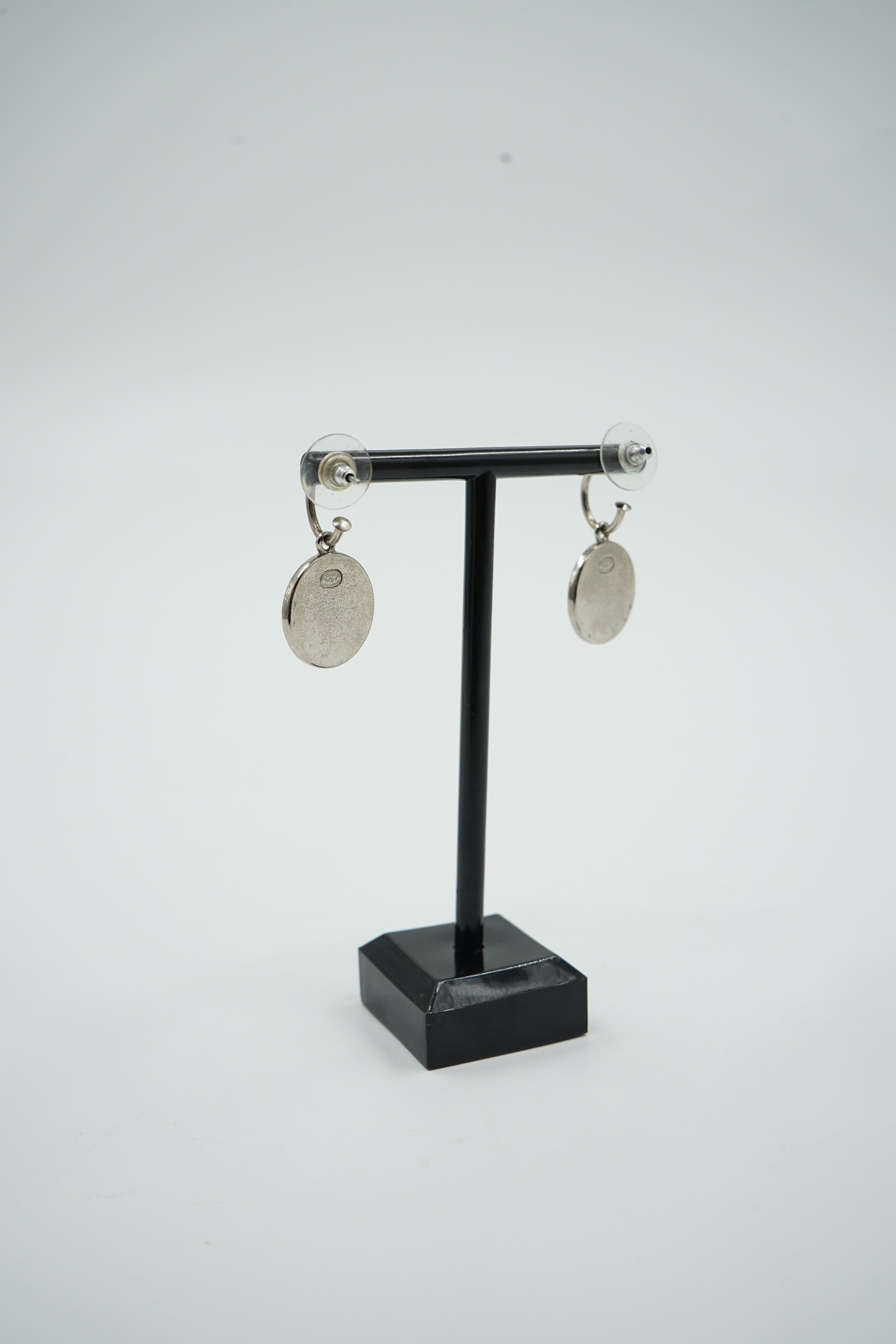 Chanel Medallion CC Enamel Earrings