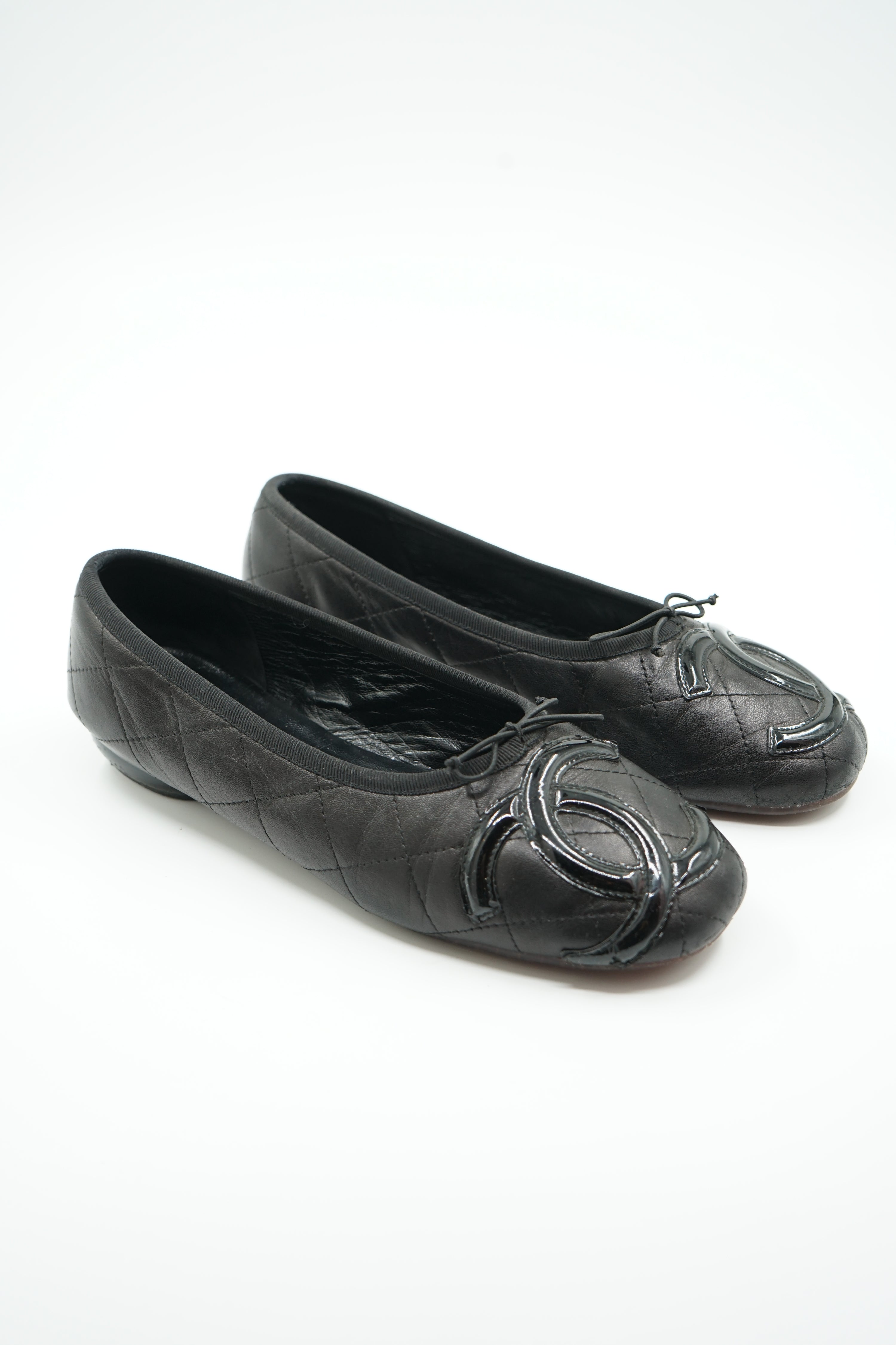 Chanel Cambon Ballet Flats Black