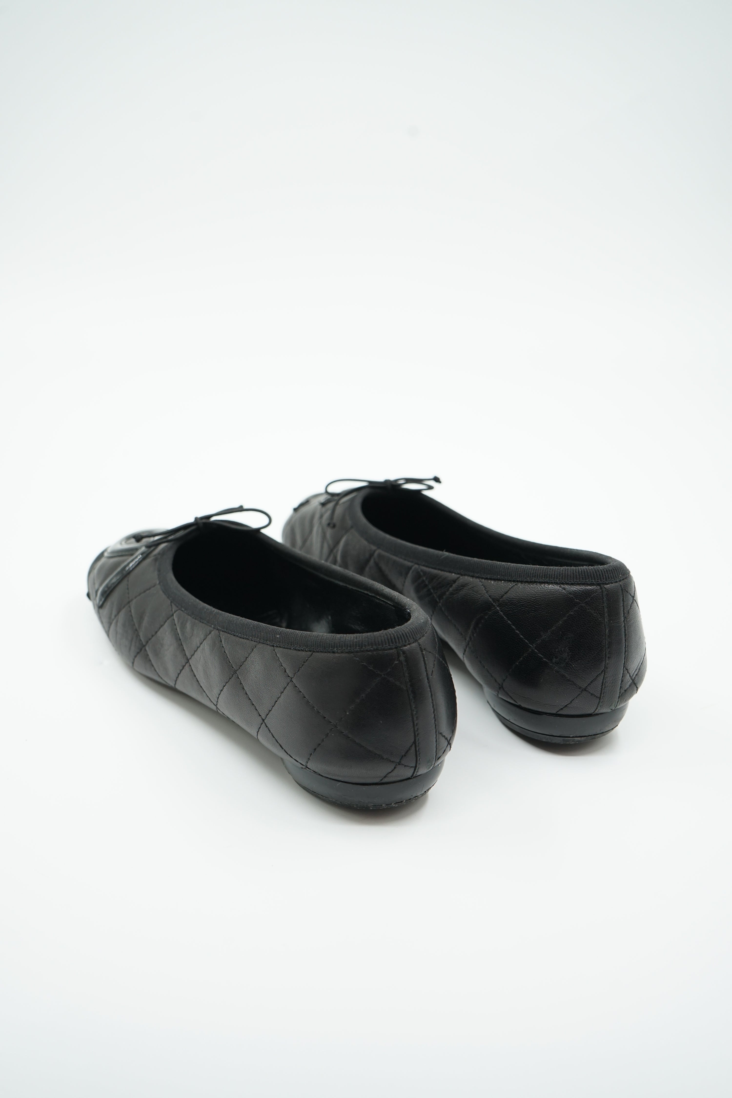 Chanel Cambon Ballet Flats Black