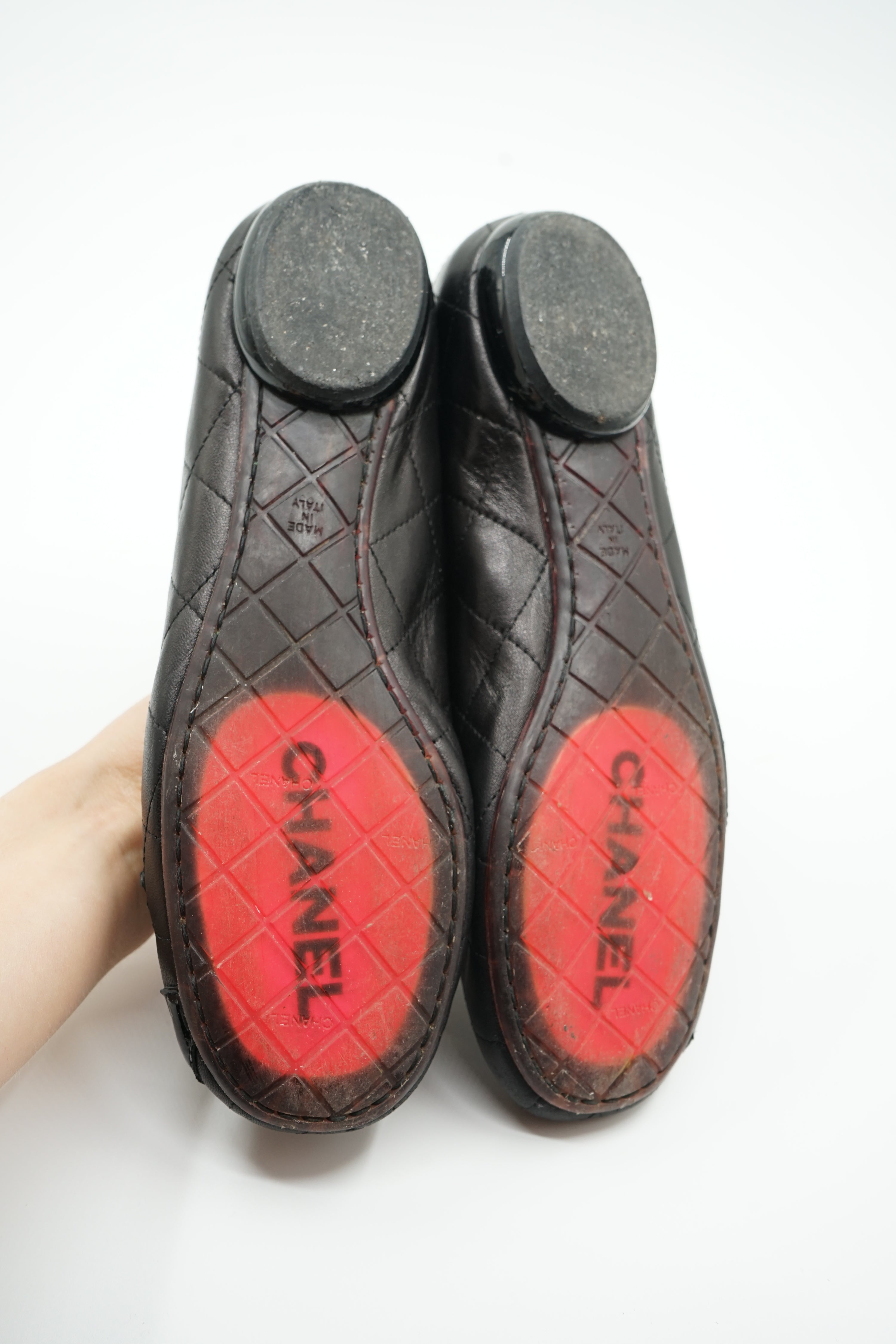 Chanel Cambon Ballet Flats Black
