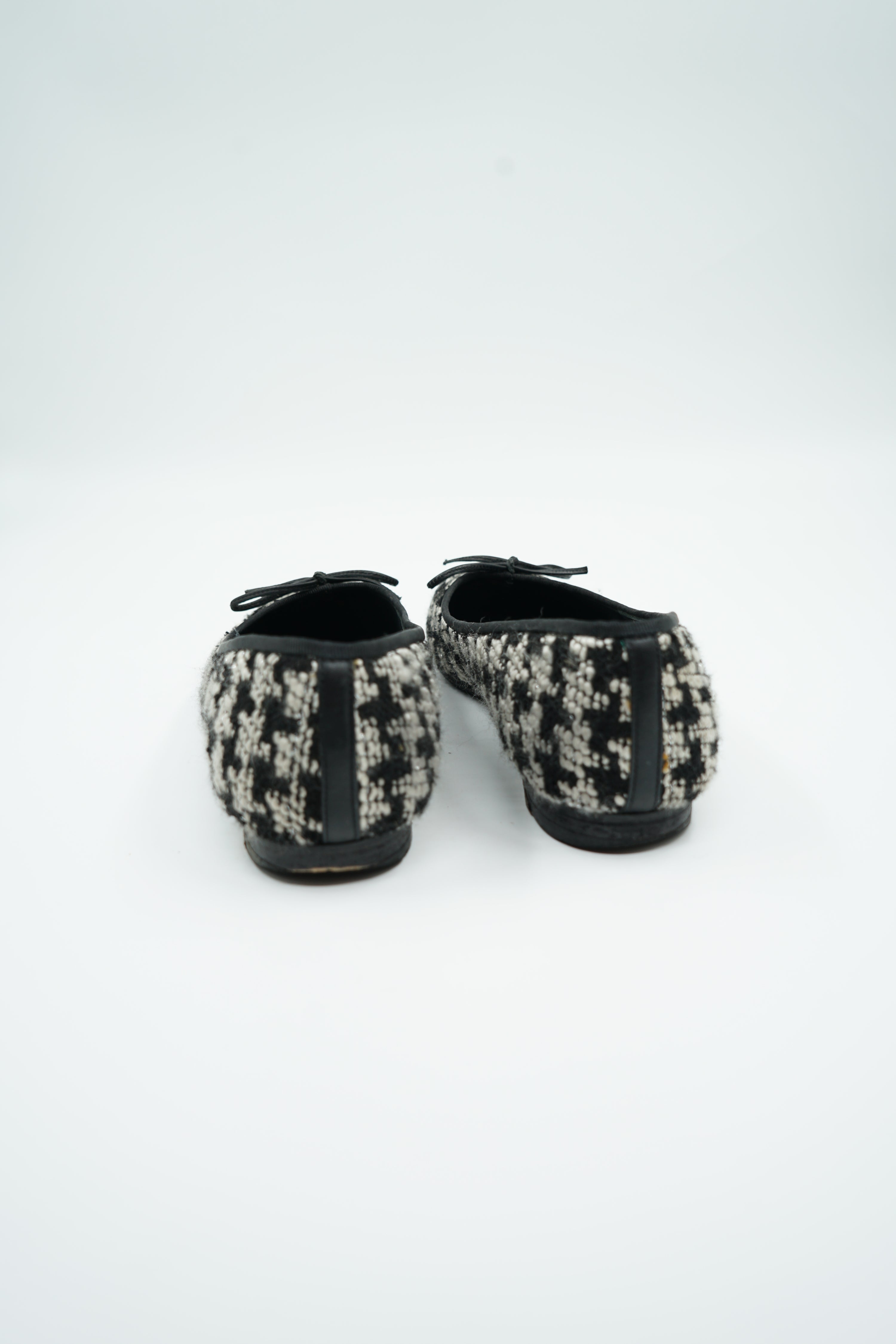 Chanel Tweed Cap Toe Ballet Flats